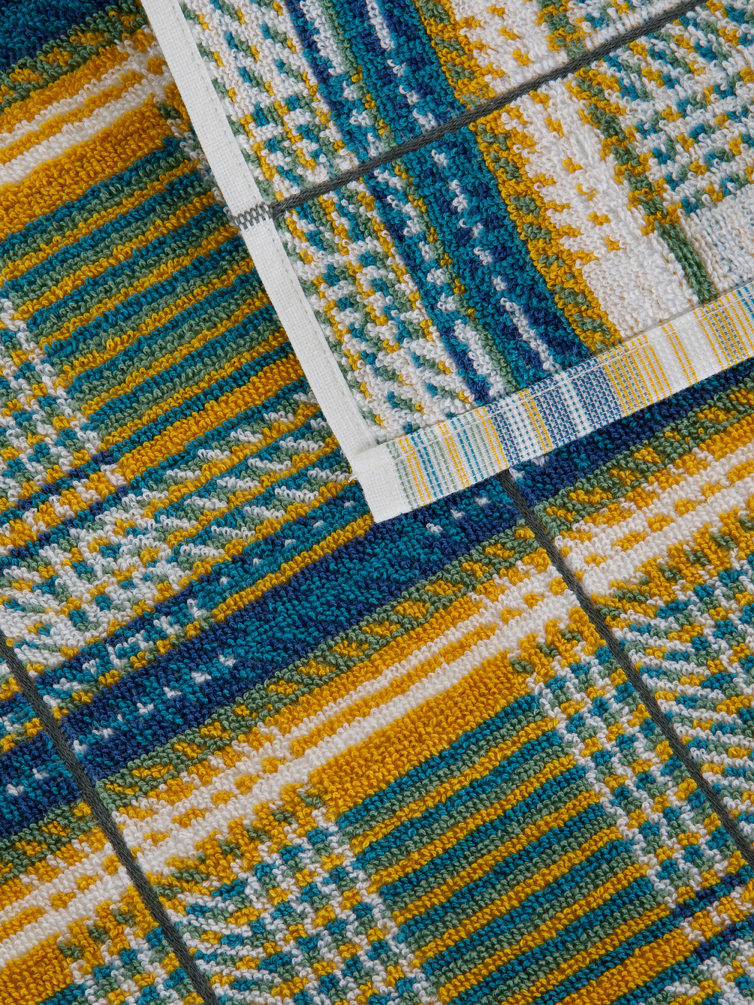 Asciugamano cotone jacquard motivo tartan, Multicolor, large image number 2
