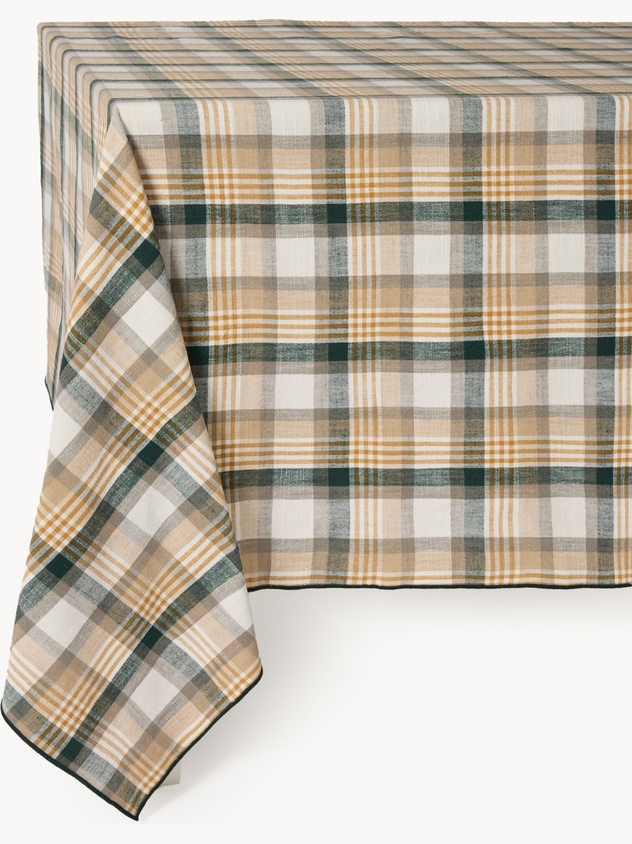 Yarn-dyed check tablecloth