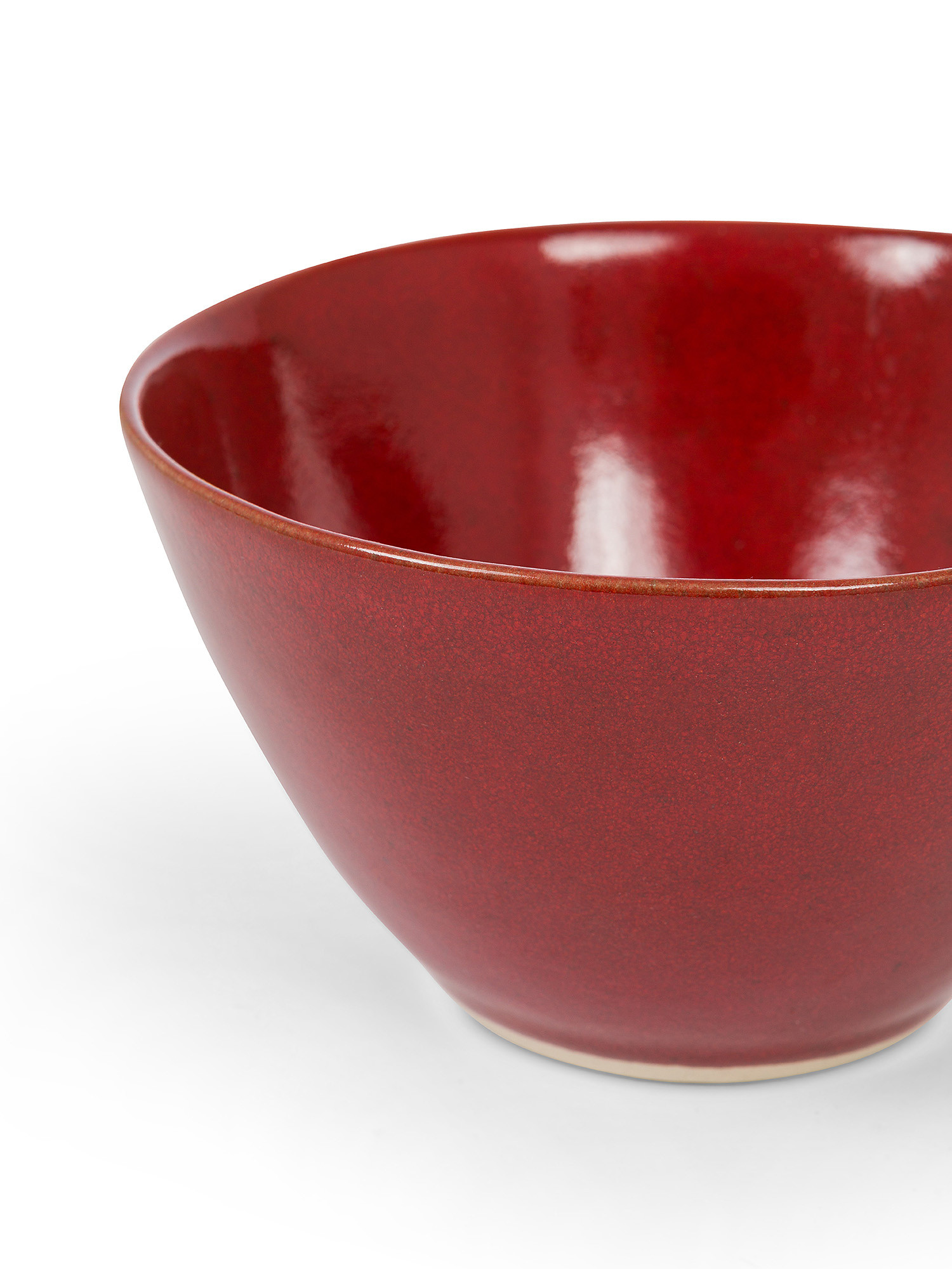 Coppetta ceramica effetto anticato, Rosso, large image number 1