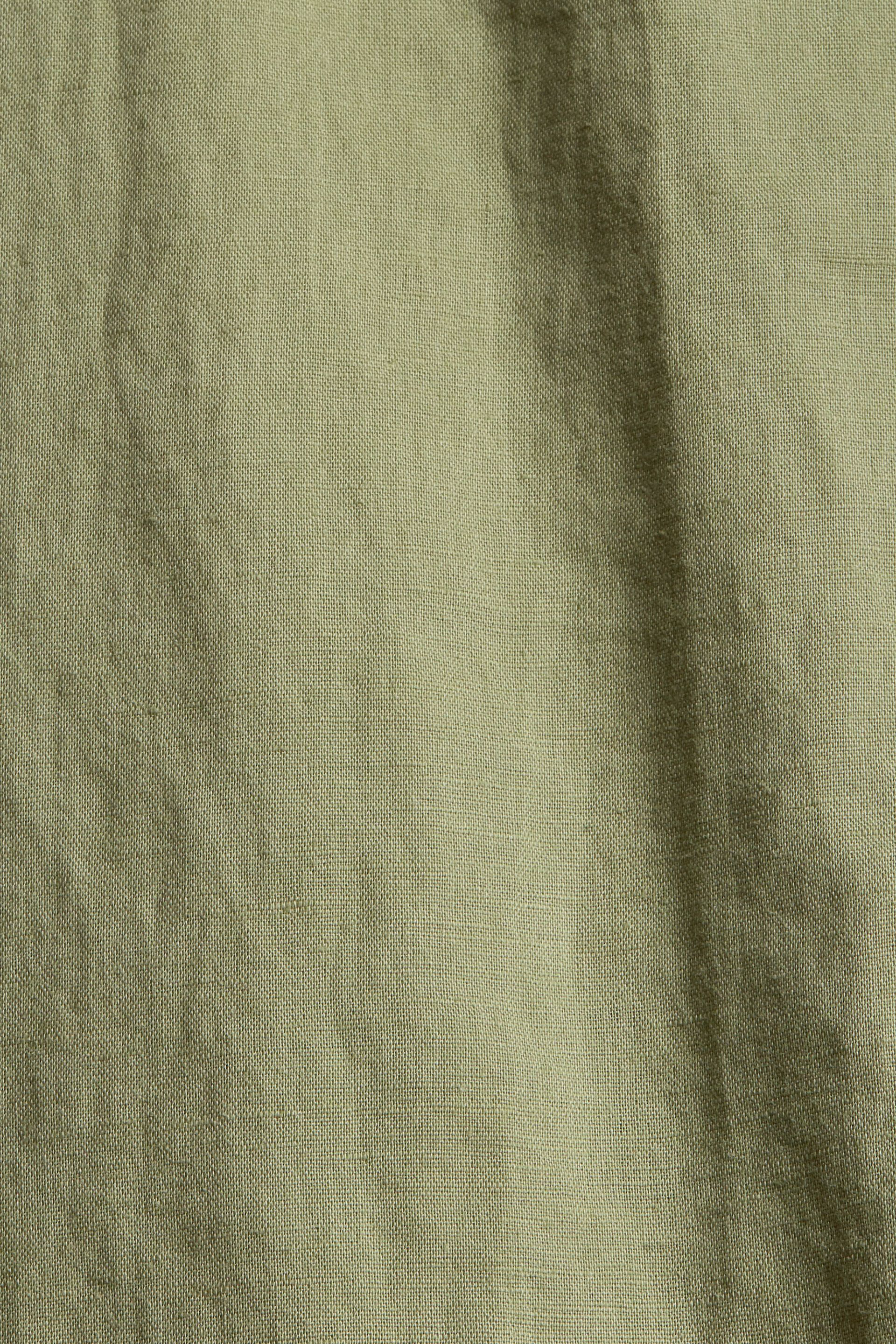 Camicia in misto lino, Verde, large image number 3
