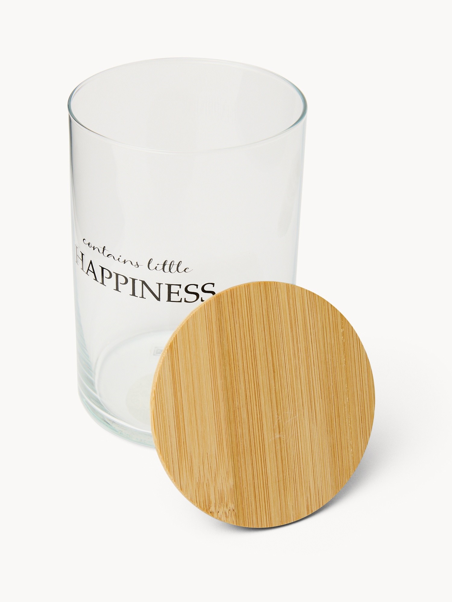 Barattolo in vetro Happy - Prezzo di lancio, Trasparente, large image number 1