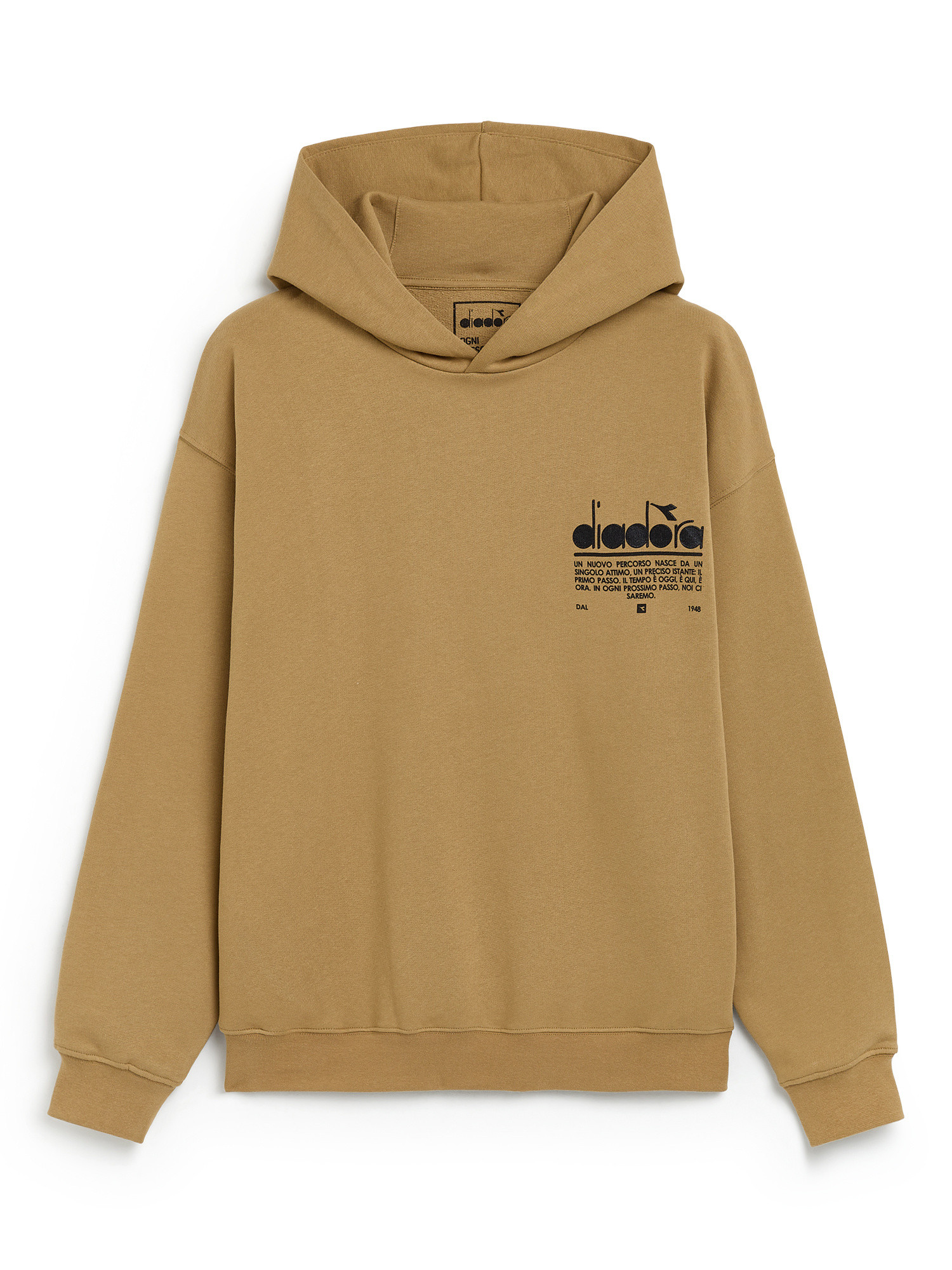 Diadora - Manifesto cotton hoodie, Beige, large image number 0