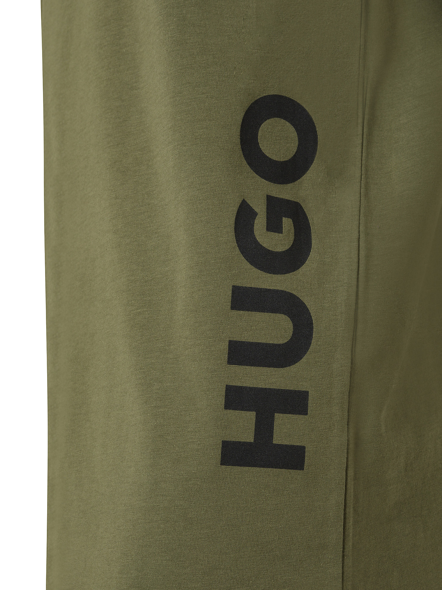 Hugo - T-shirt con stampa logo in cotone, Verde scuro, large image number 2