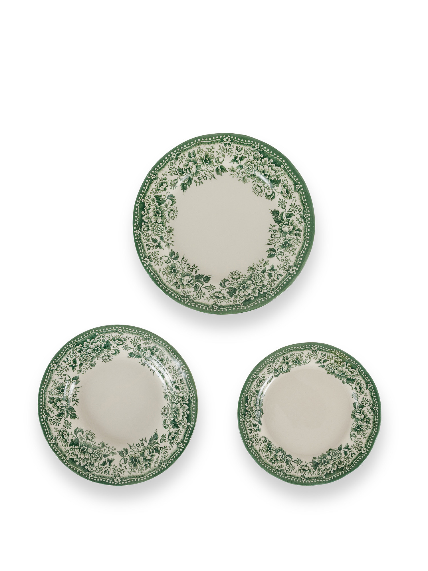 Set 18 piatti ceramica motivo floreale Diana Rose