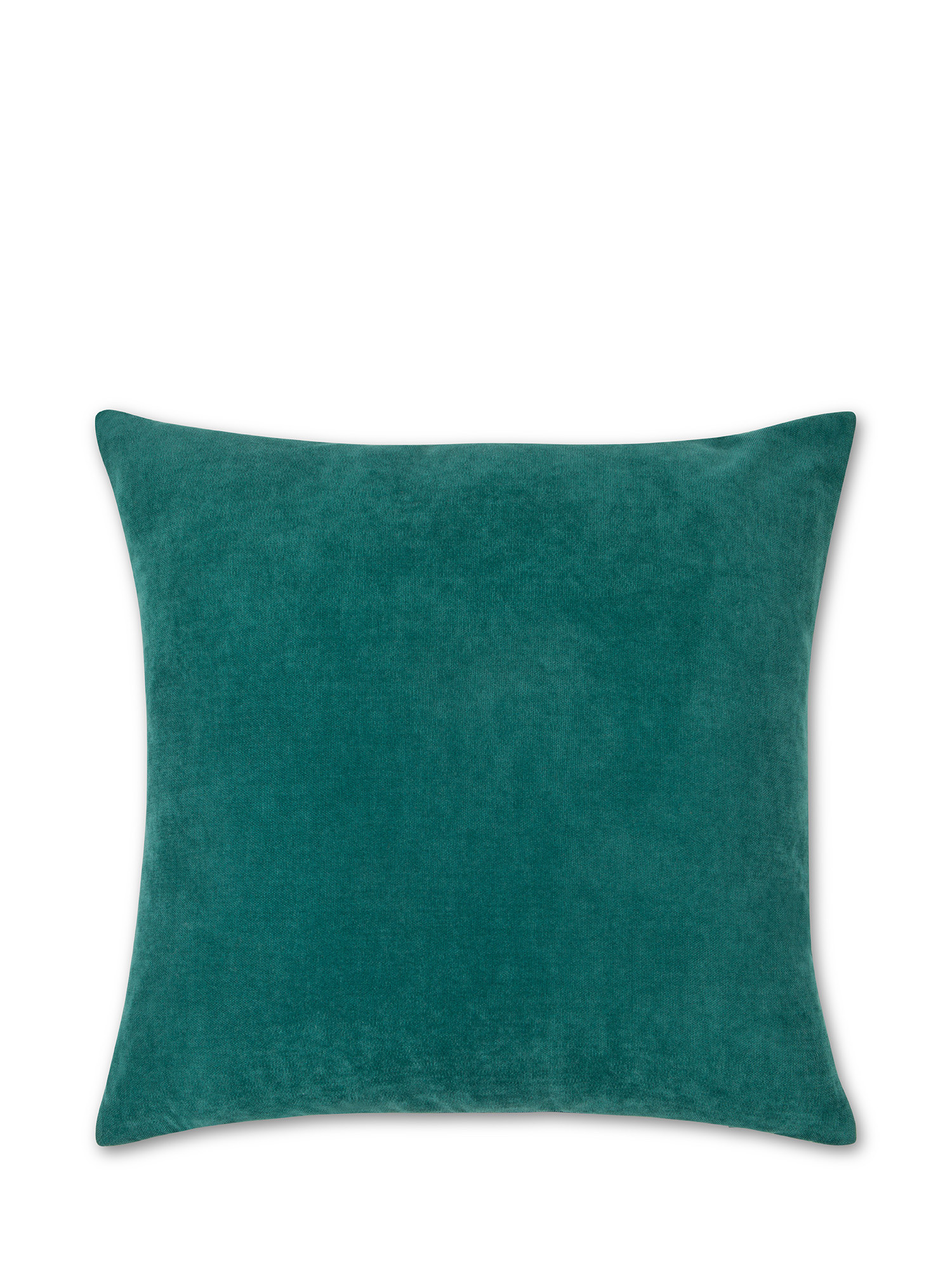 Check print velvet cushion 45x45cm, Multicolor, large image number 1