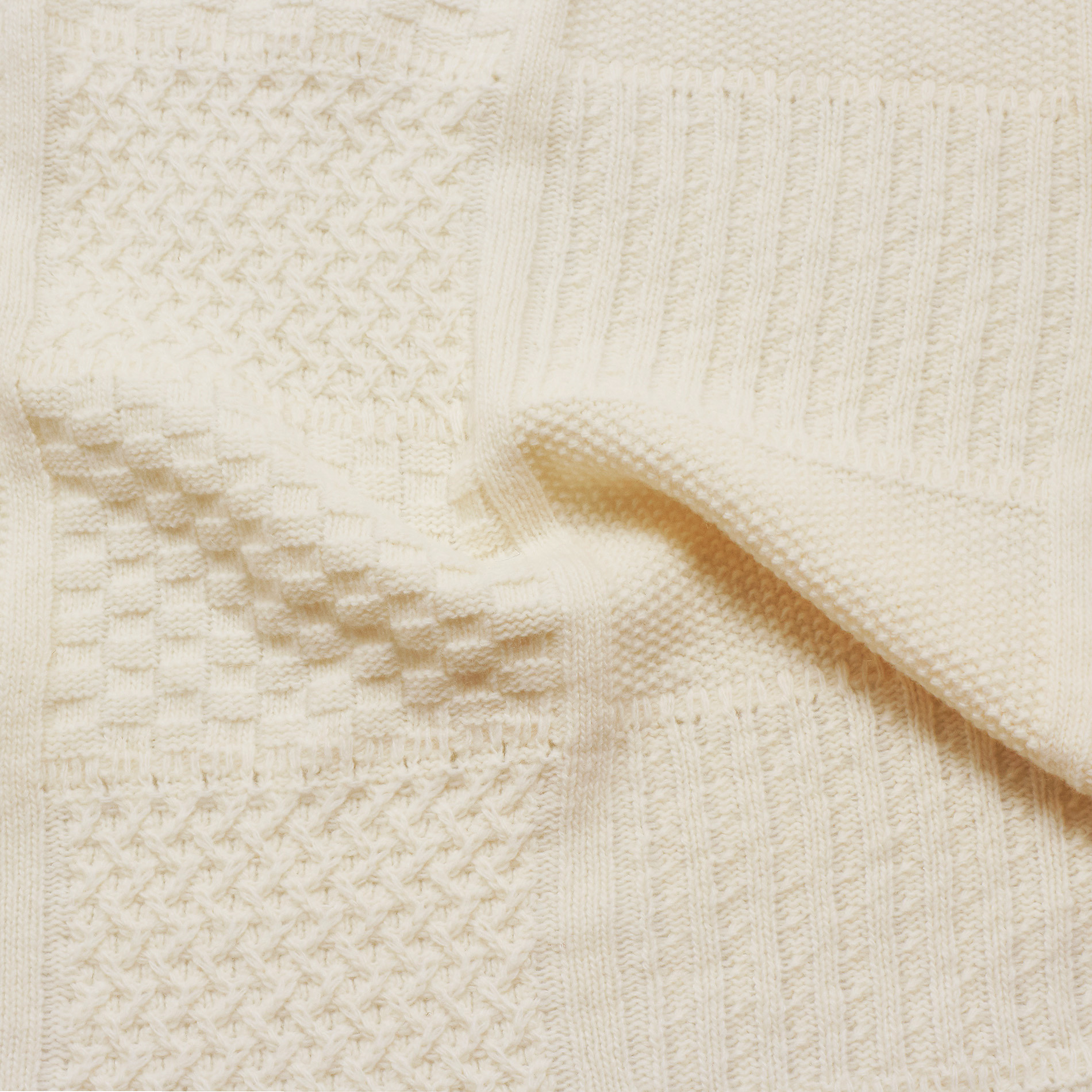Coperta misto lana d'agnello tricot Portofino, , large image number 2