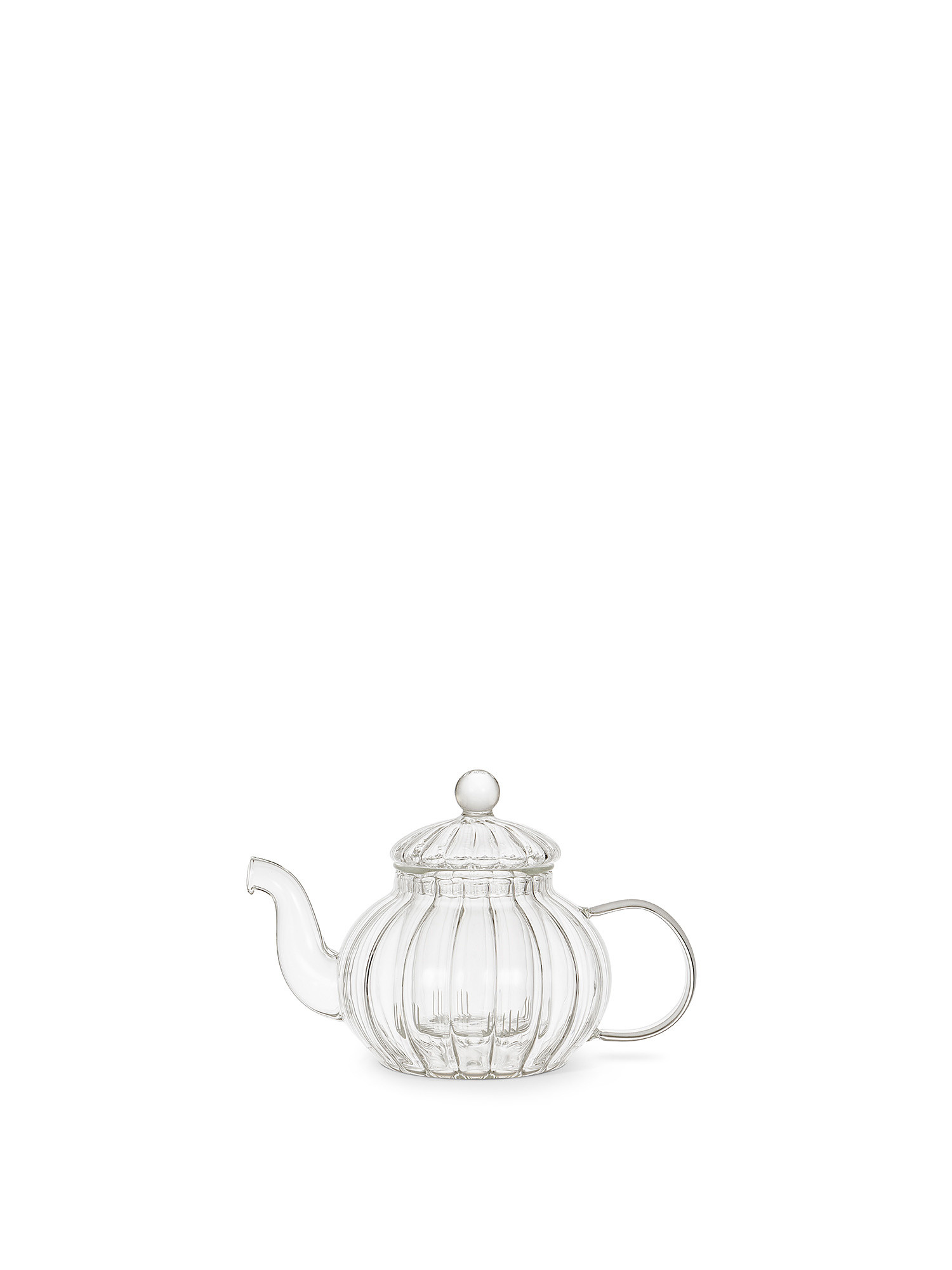 Optical effect glass teapot, Transparent, large image number 0
