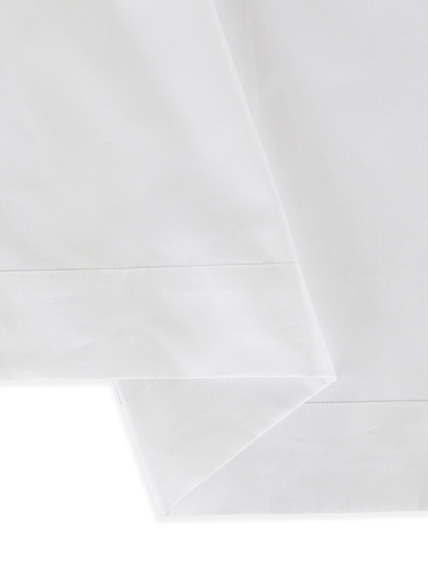 Solid color cotton percale sheet set, White, large image number 2