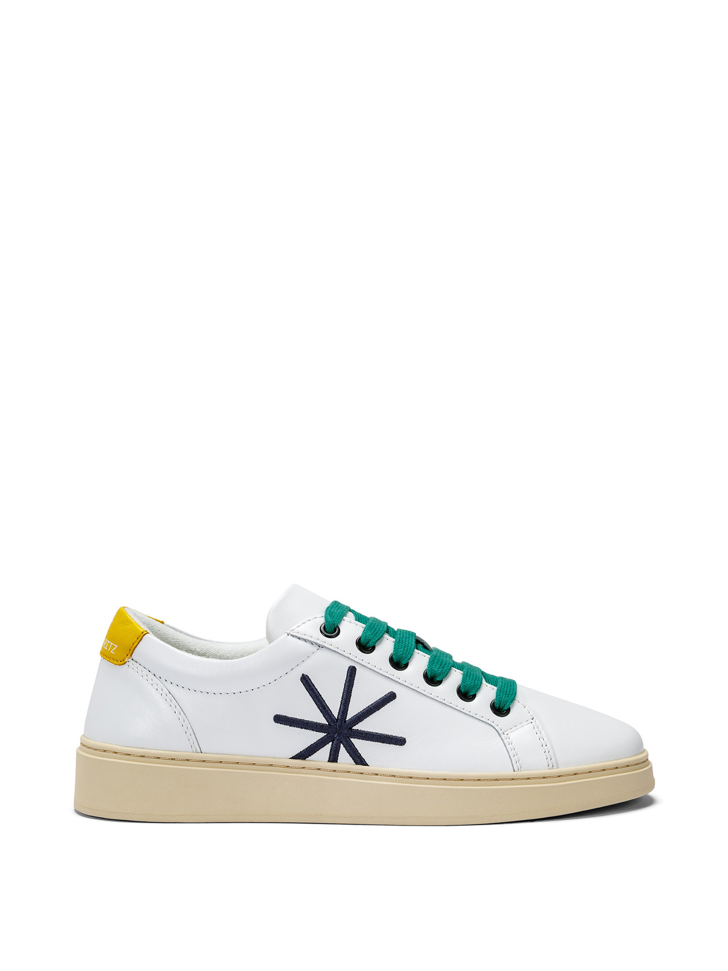 Manuel Ritz - Leather sneakers with logo, White, large image number 0