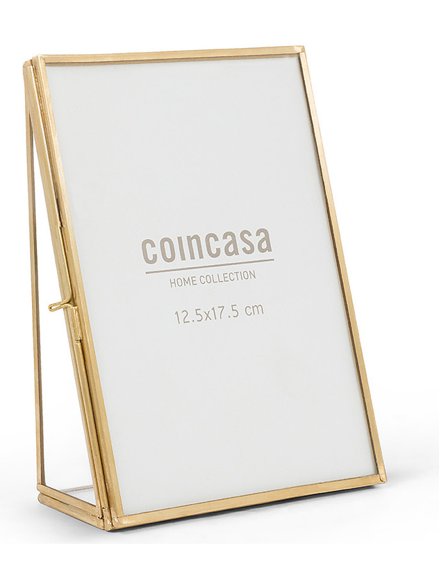 Photo frame with golden profiles 13x18