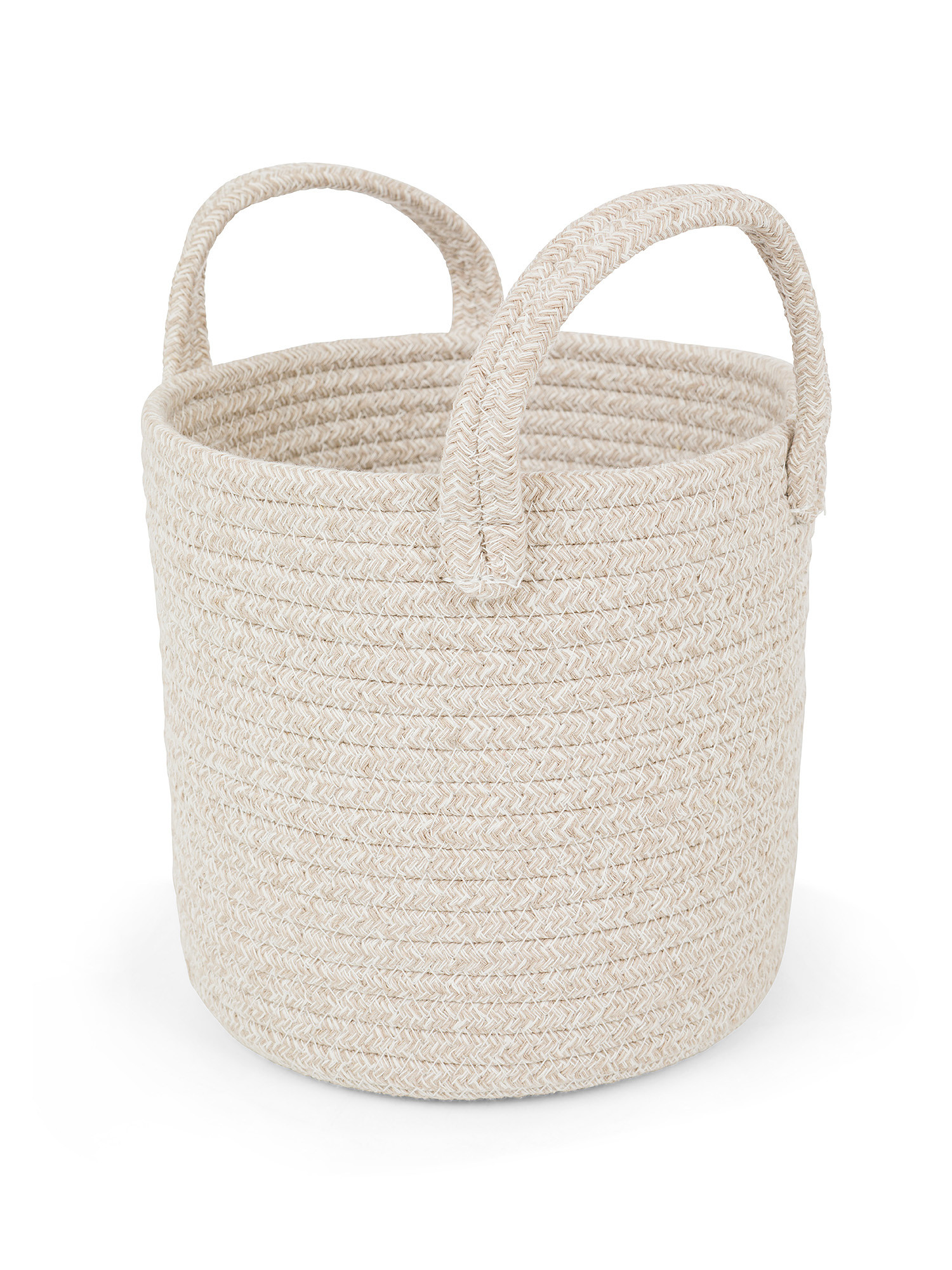 Rope basket with handles, Beige, large image number 1