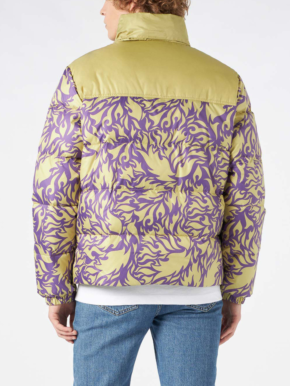 Yes I Am - Down jacket with reversible print, Mustard Yellow, large image number 2