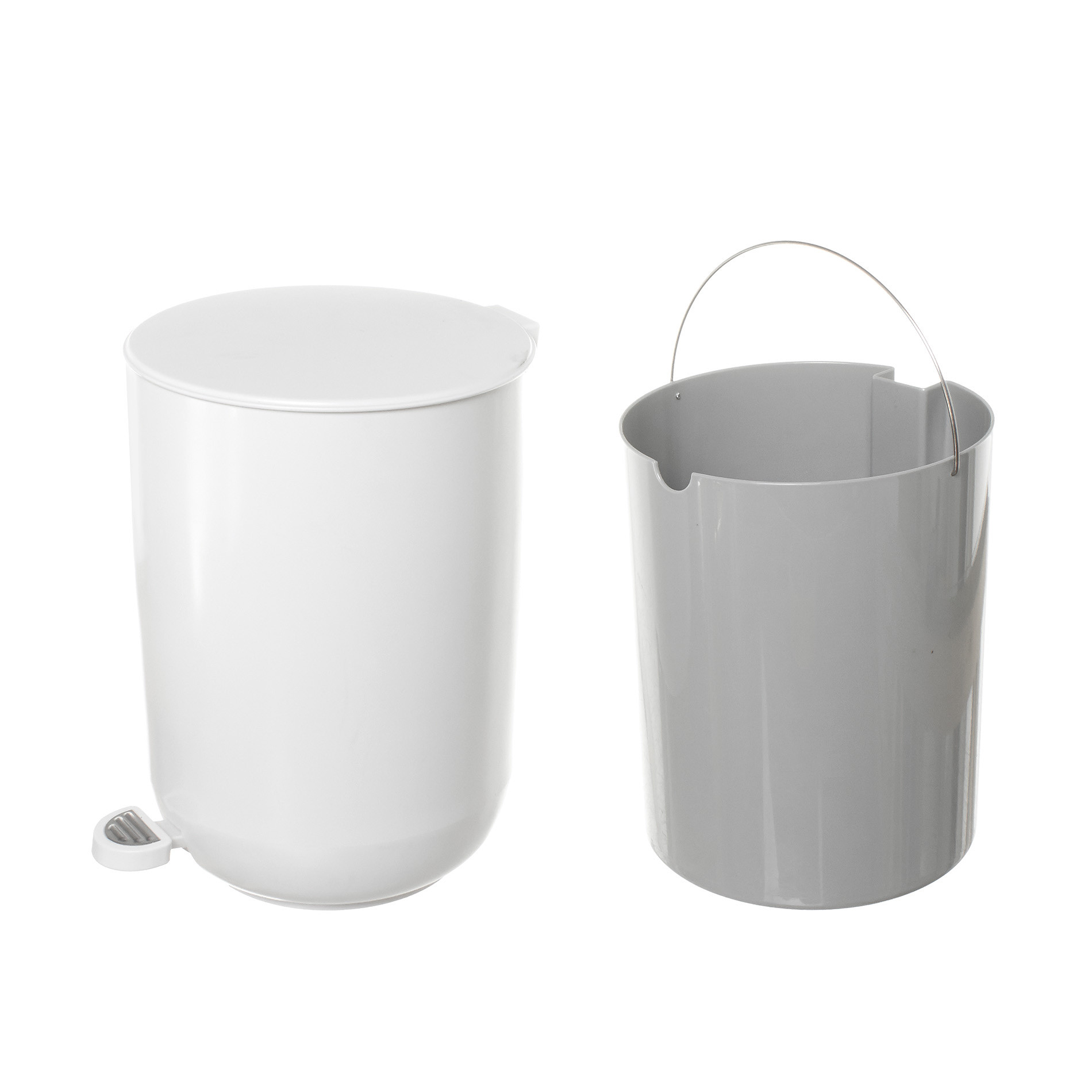 Plastic basket with base, White, large image number 2