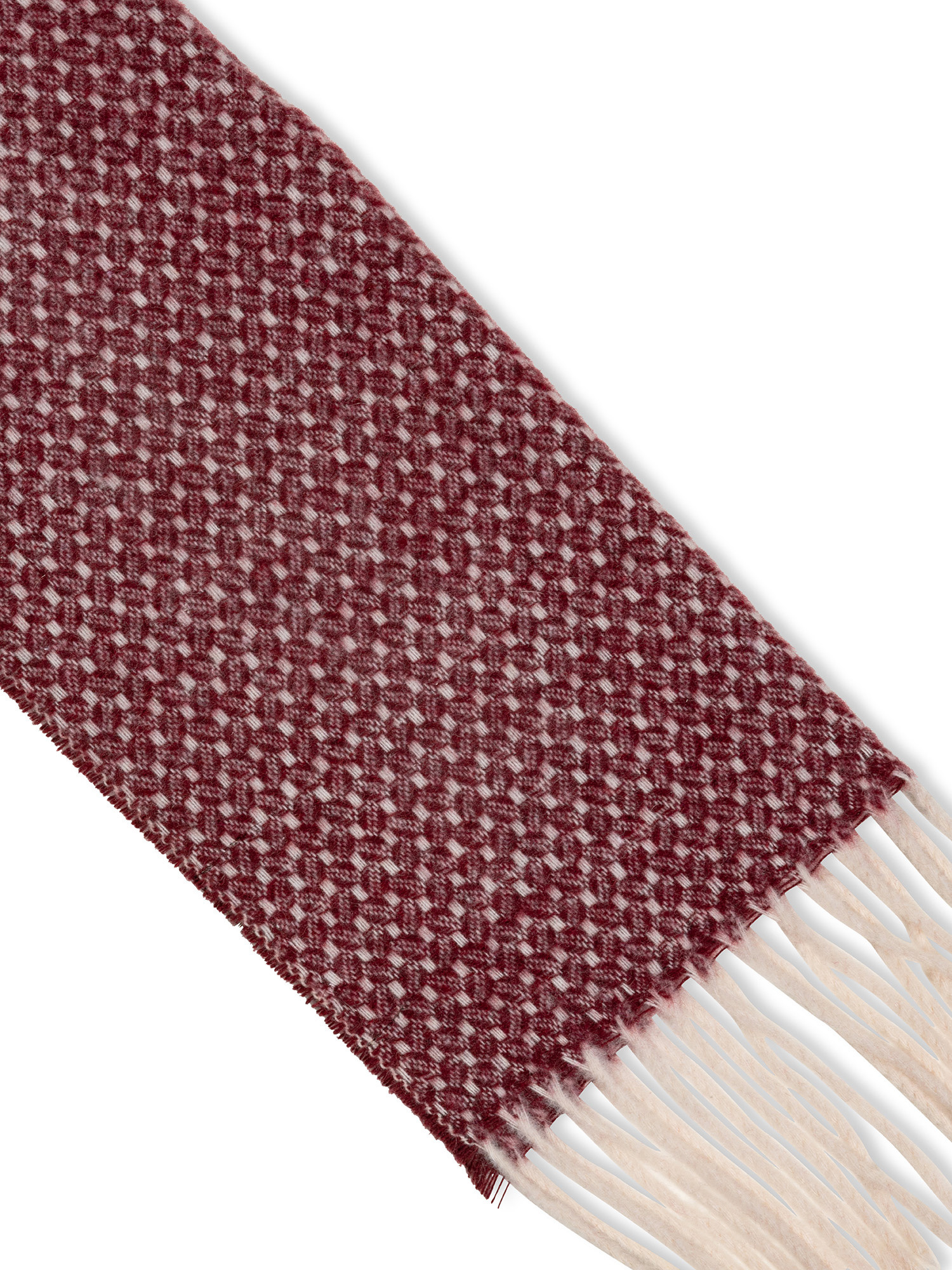 Luca D'Altieri - Micro patterned scarf, Red Bordeaux, large image number 1