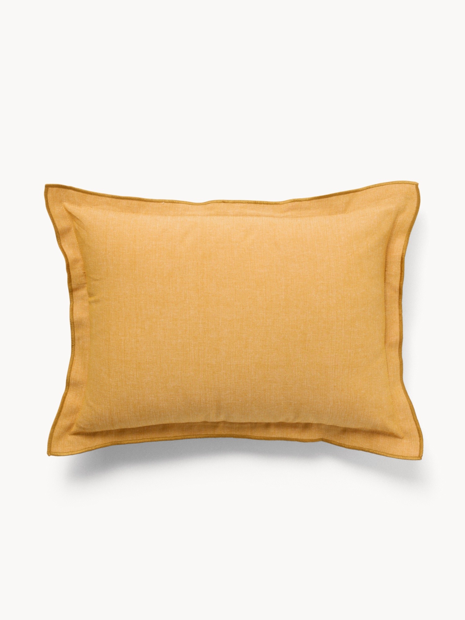 Chambray Cotton Pillow 35x50cm - Introductory Price, Yellow, large image number 0