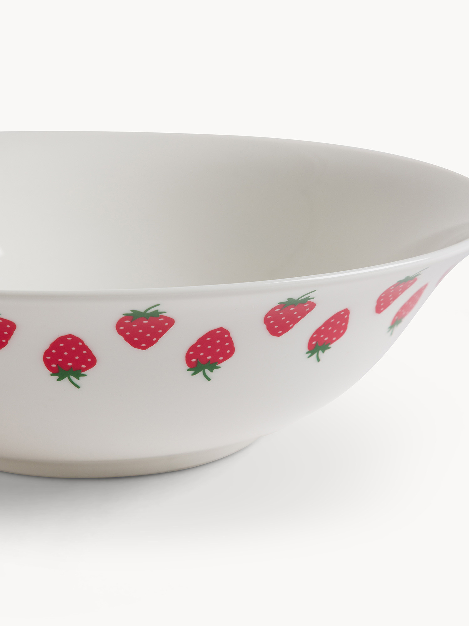New bone china salad bowl strawberry motif, Multicolor, large image number 1