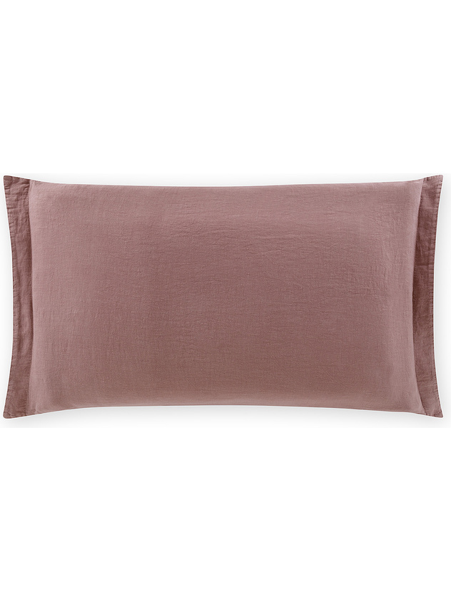 Zefiro plain color linen and cotton pillowcase