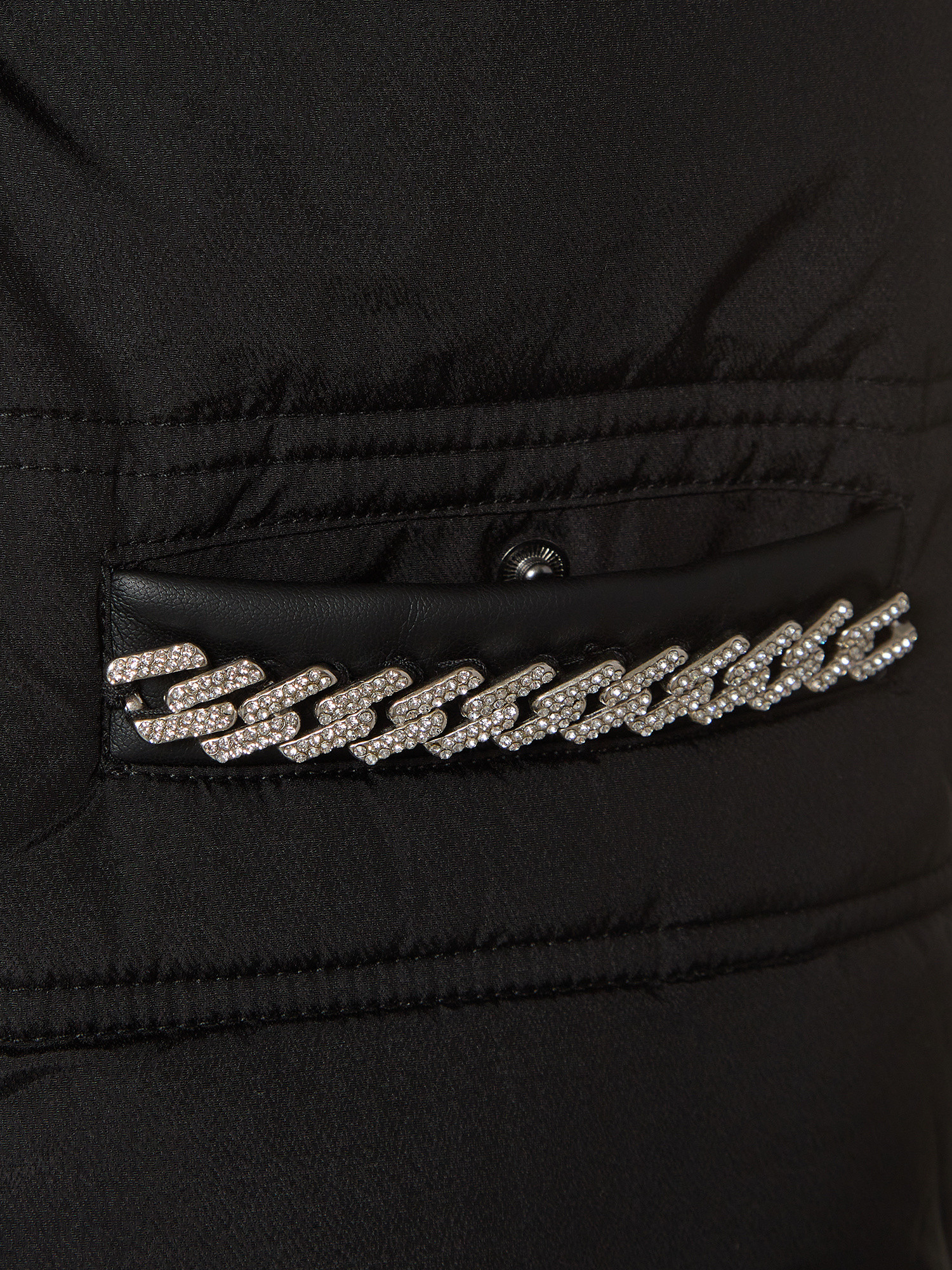 Guess - Down jacket with chain detail, Black, large image number 2