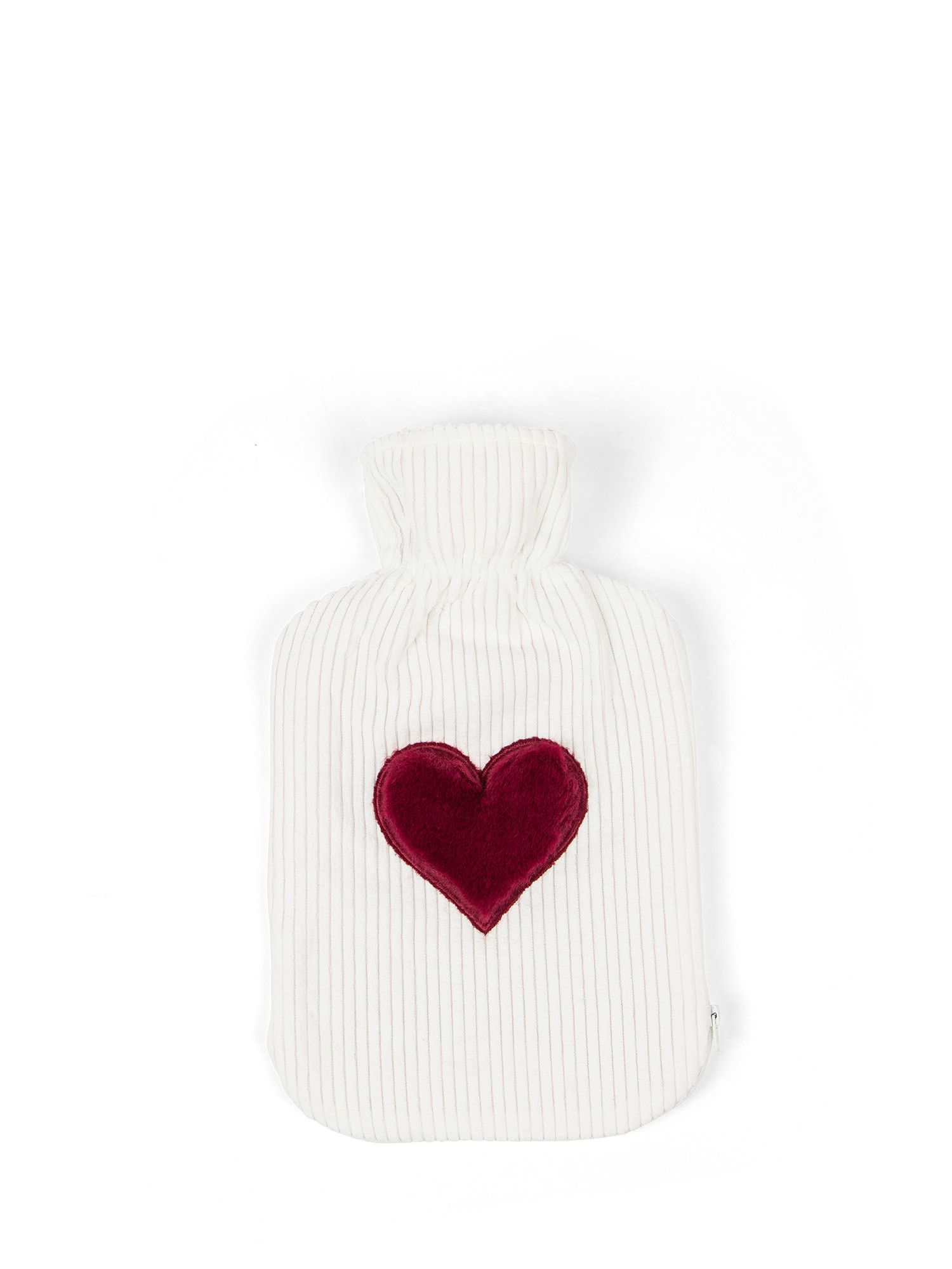 Fleece hot water bottle, White, large image number 0