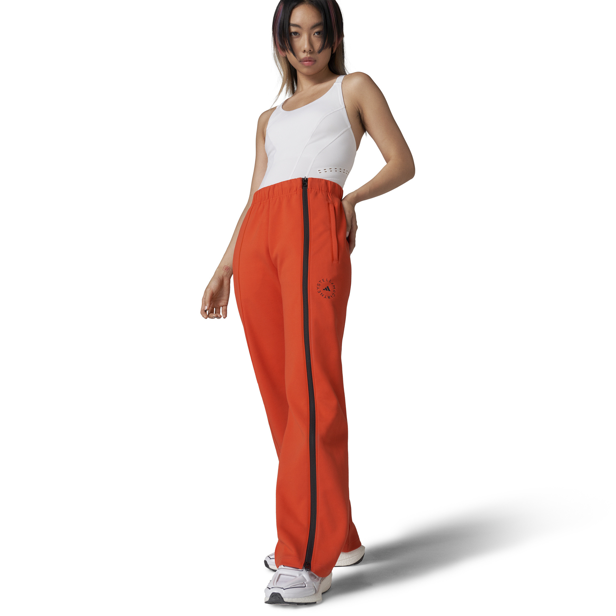 Pantaloni da allenamento bootcut adidas by Stella Mccartney, Arancione, large