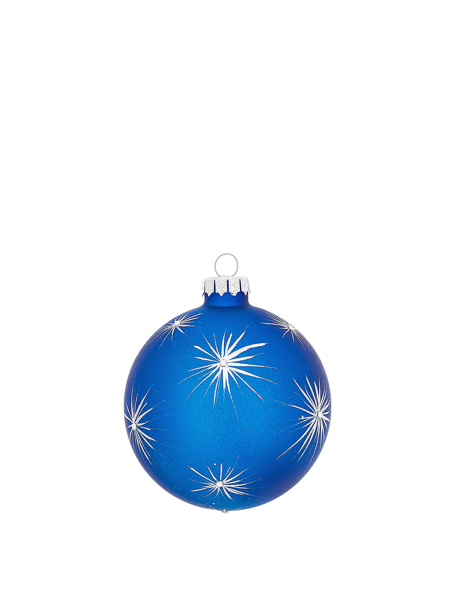 Hand decorated glass sphere, Blue, large image number 0