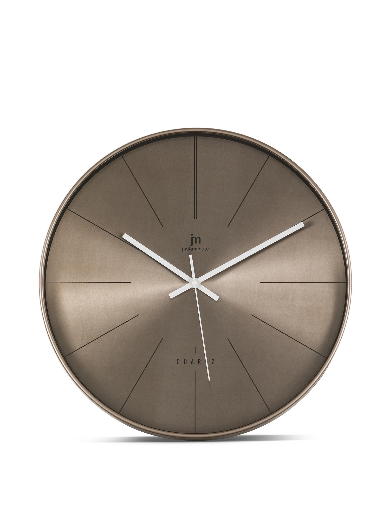 Chrome case wall clock, Brown, large image number 0