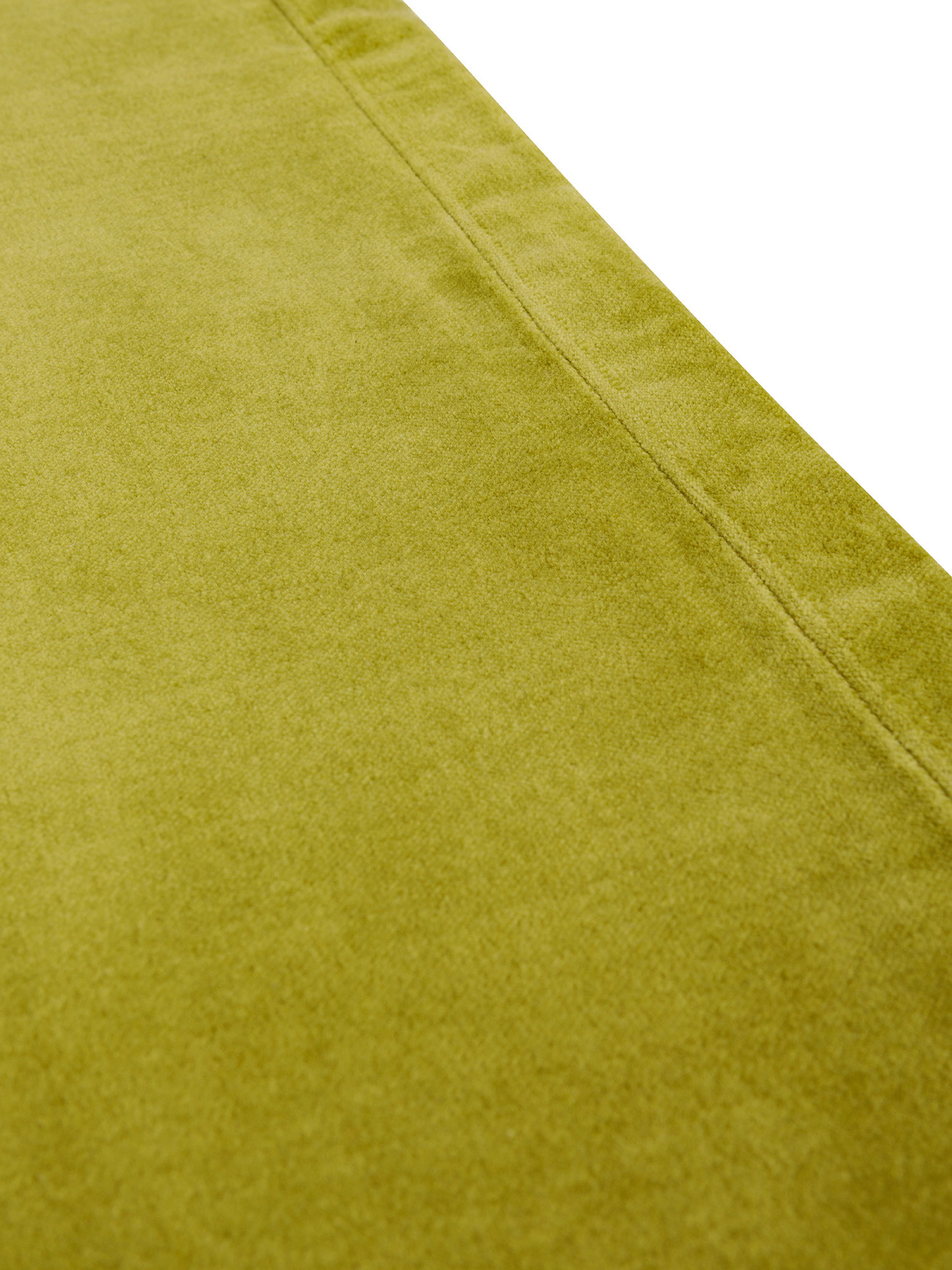Solid color cotton velvet table runner, Green, large image number 1