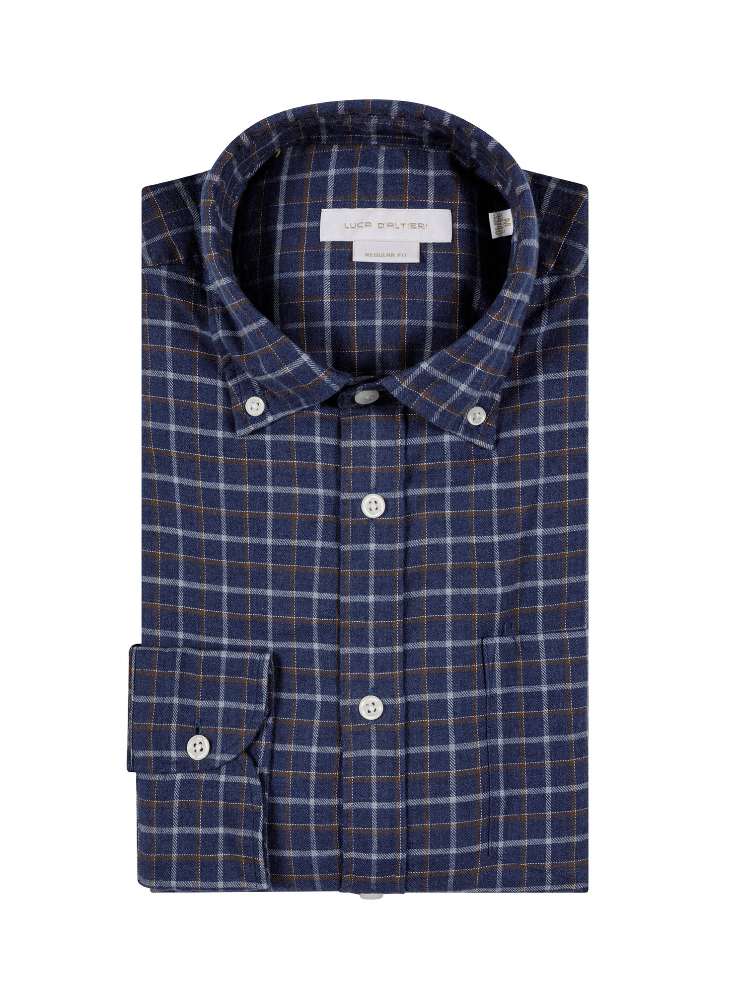 Regular fit shirt in soft organic cotton flannel, Blue, large image number 2