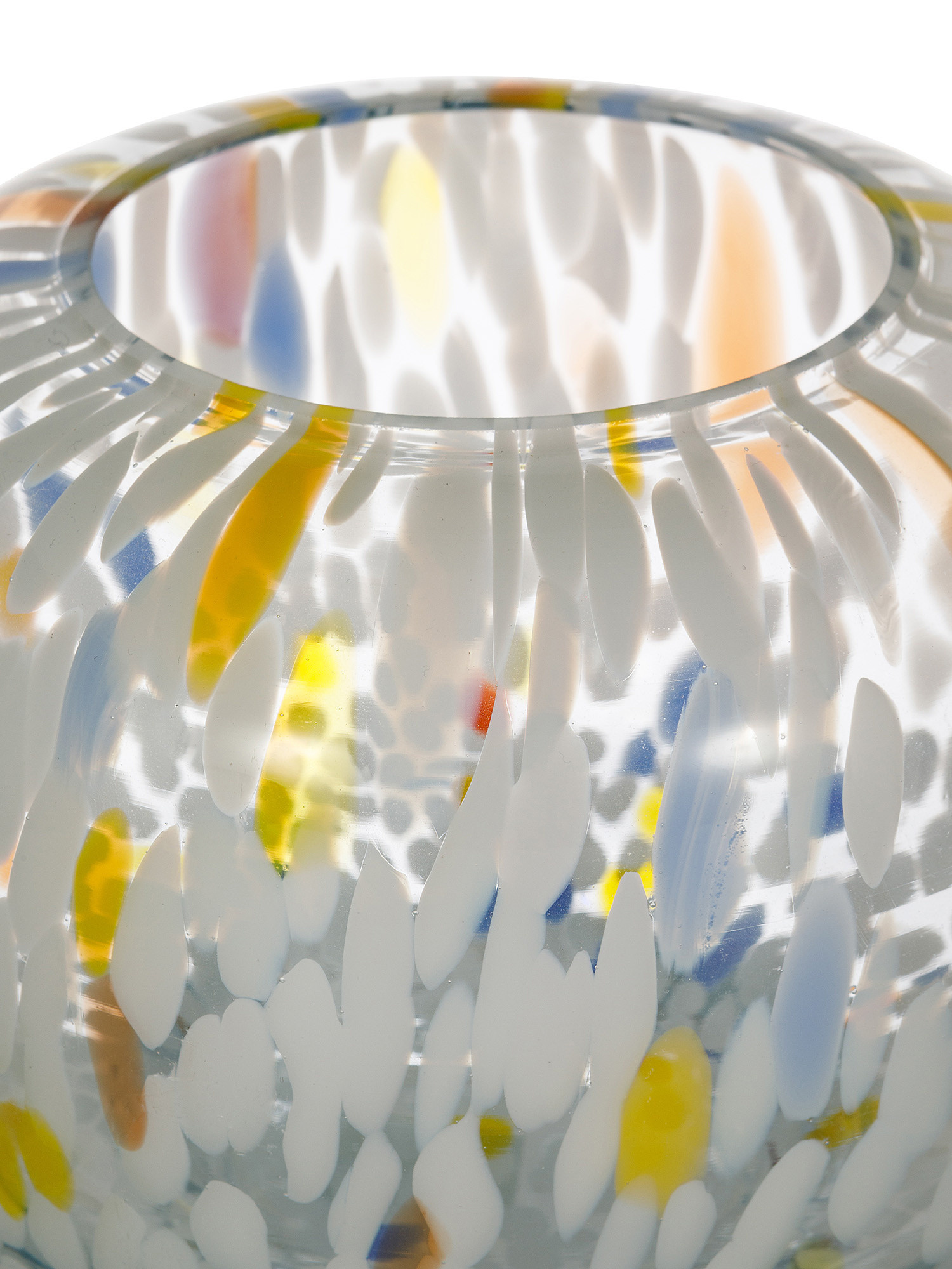 Vaso vetro effetto macchie, Multicolor, large image number 1