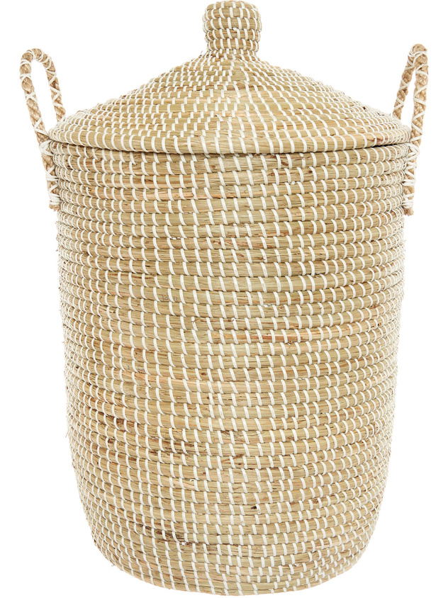 Handmade seagrass laundry basket