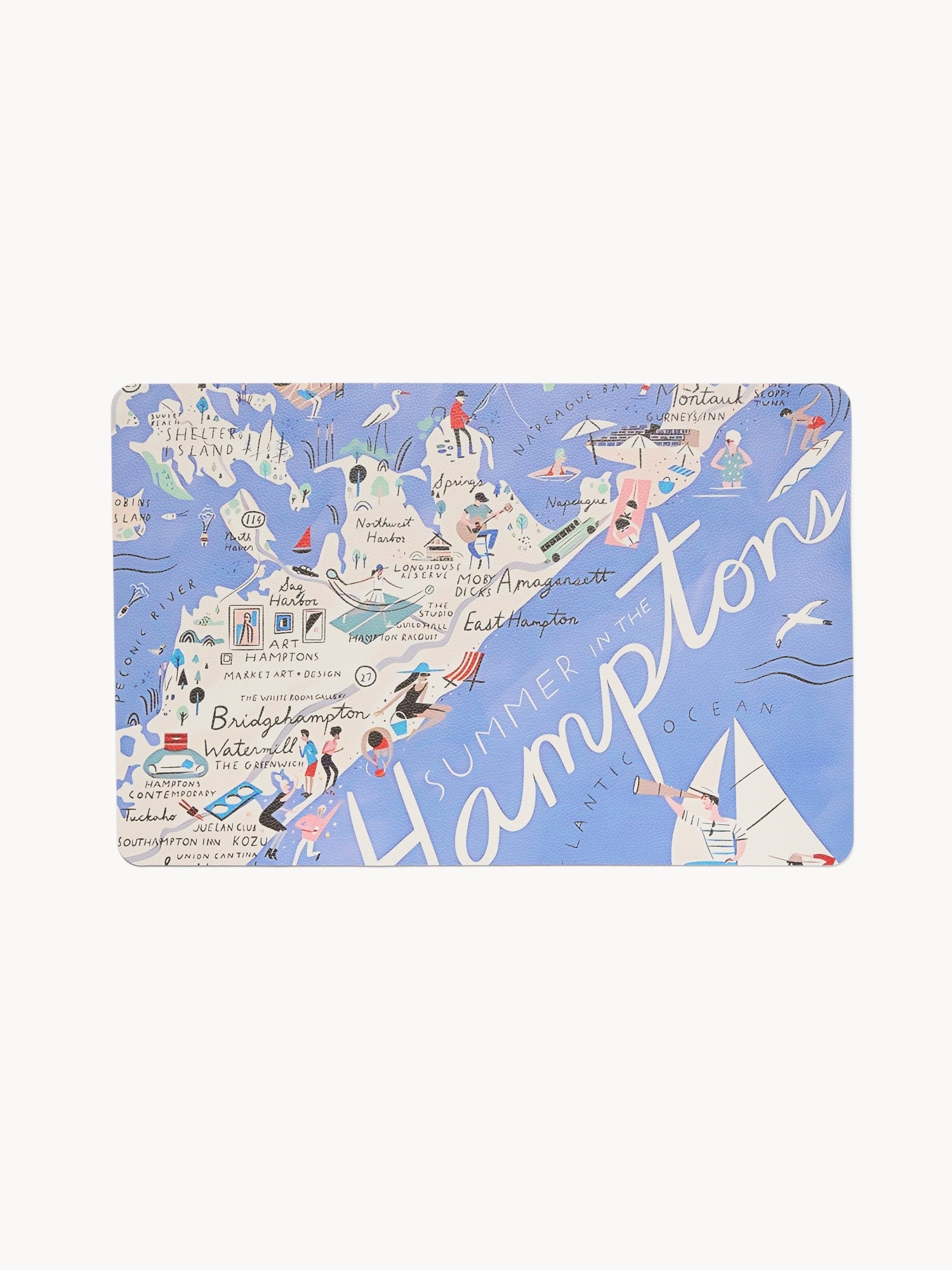 Tovaglietta in plastica motivo Hampton, Blu, large image number 0