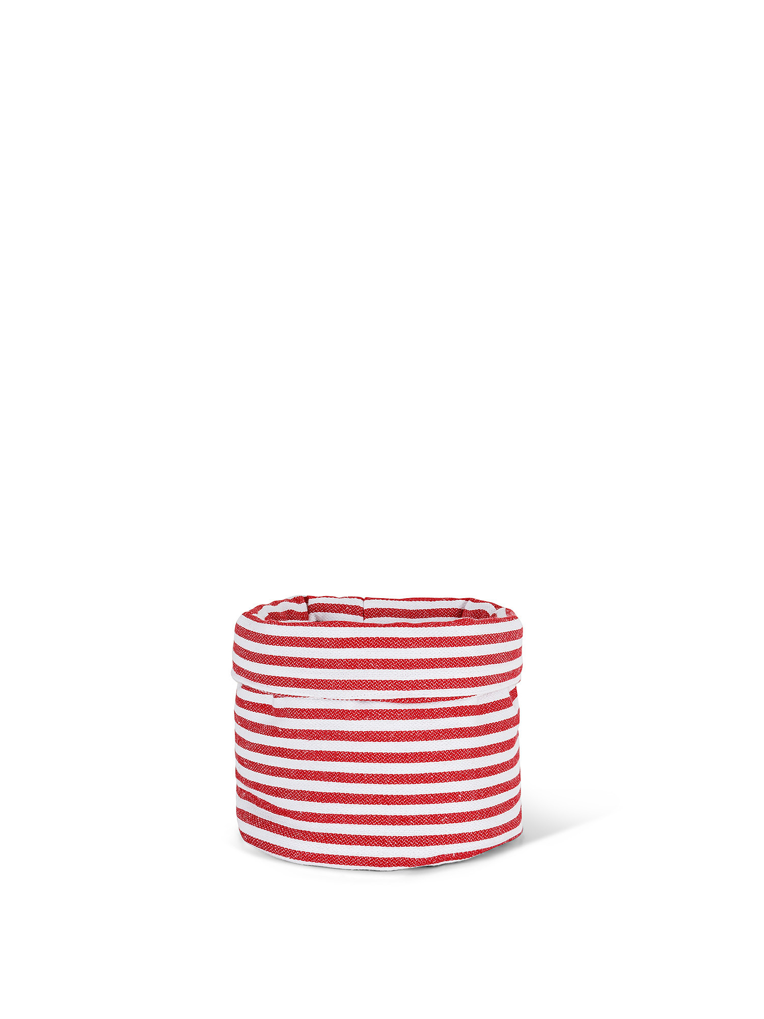 Pure cotton striped basket, Red, large image number 0