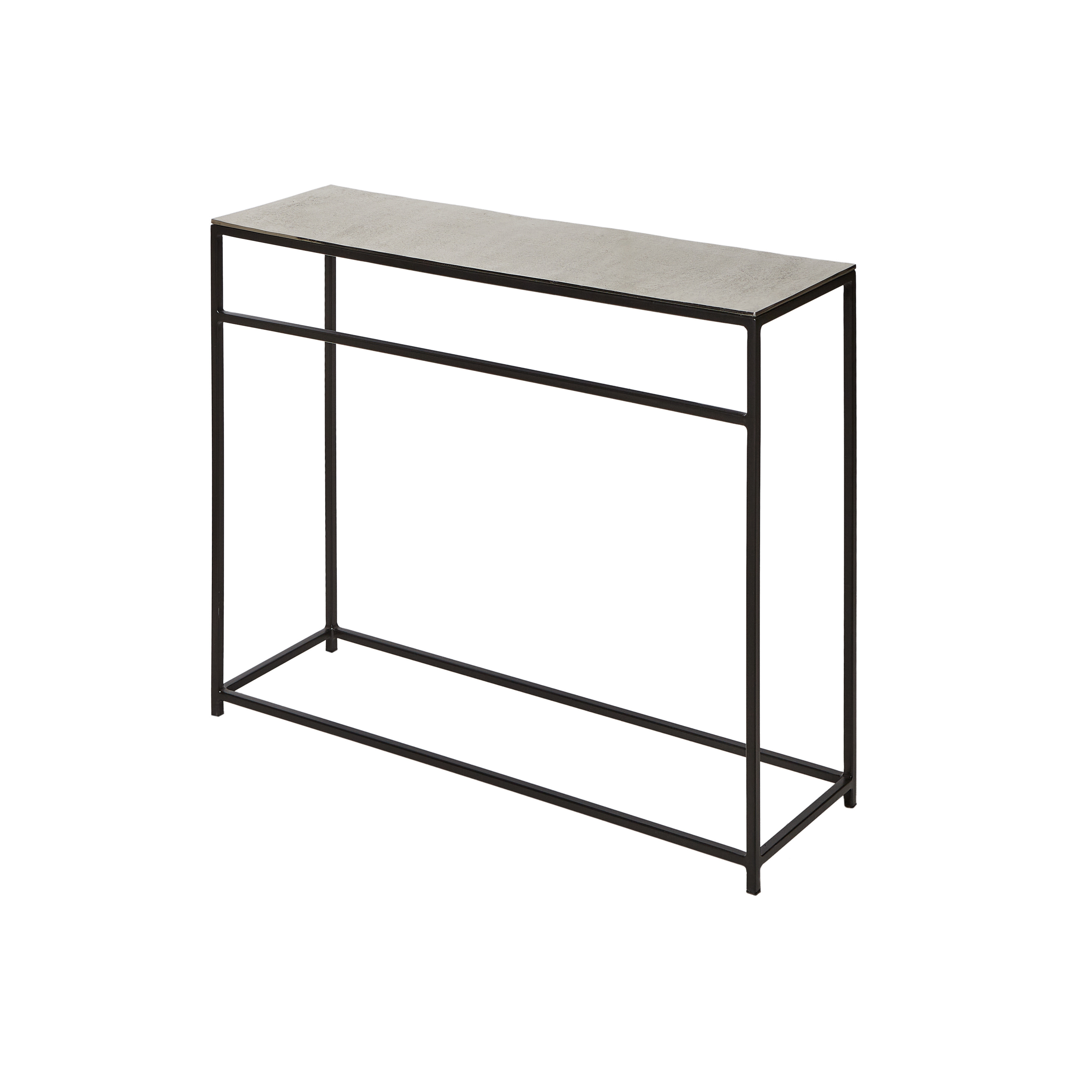 Consuelo console table in aluminium and iron, Silver Grey, large image number 0