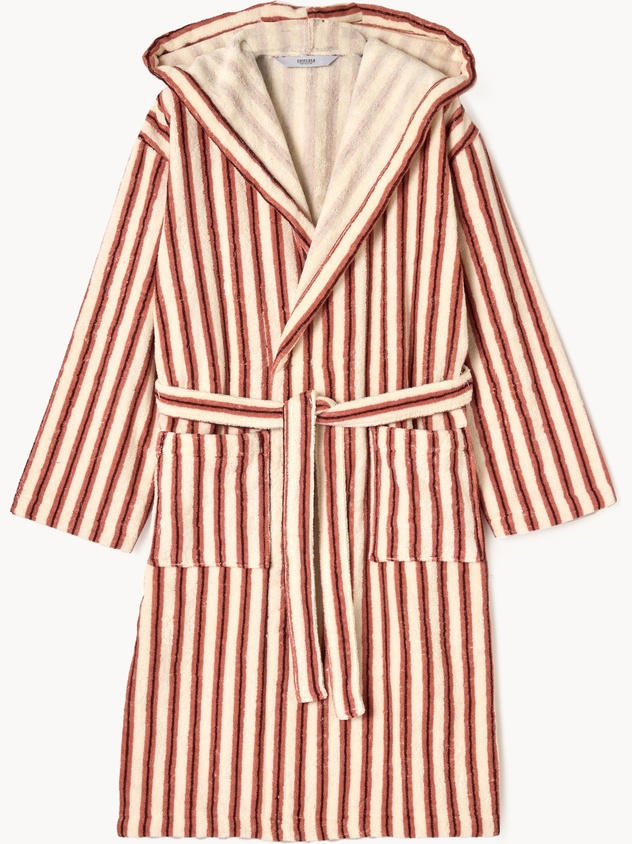 Yarn-dyed cotton bathrobe