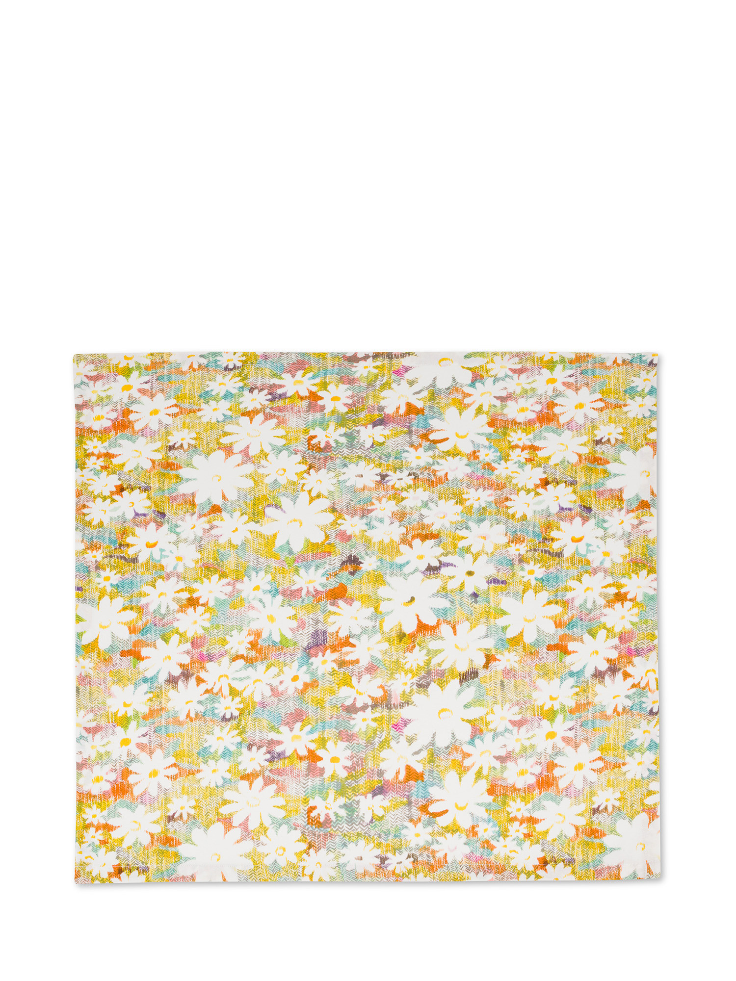Tovaglia centrotavola panama di cotone stampa margherite, Multicolor, large image number 0