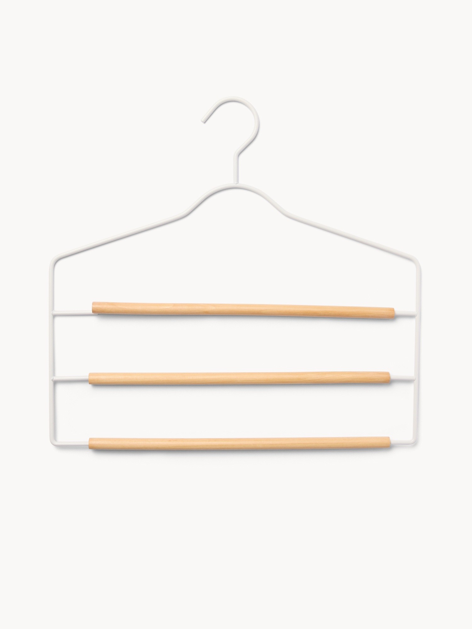 3-piece trouser hanger, White / Beige, large image number 0
