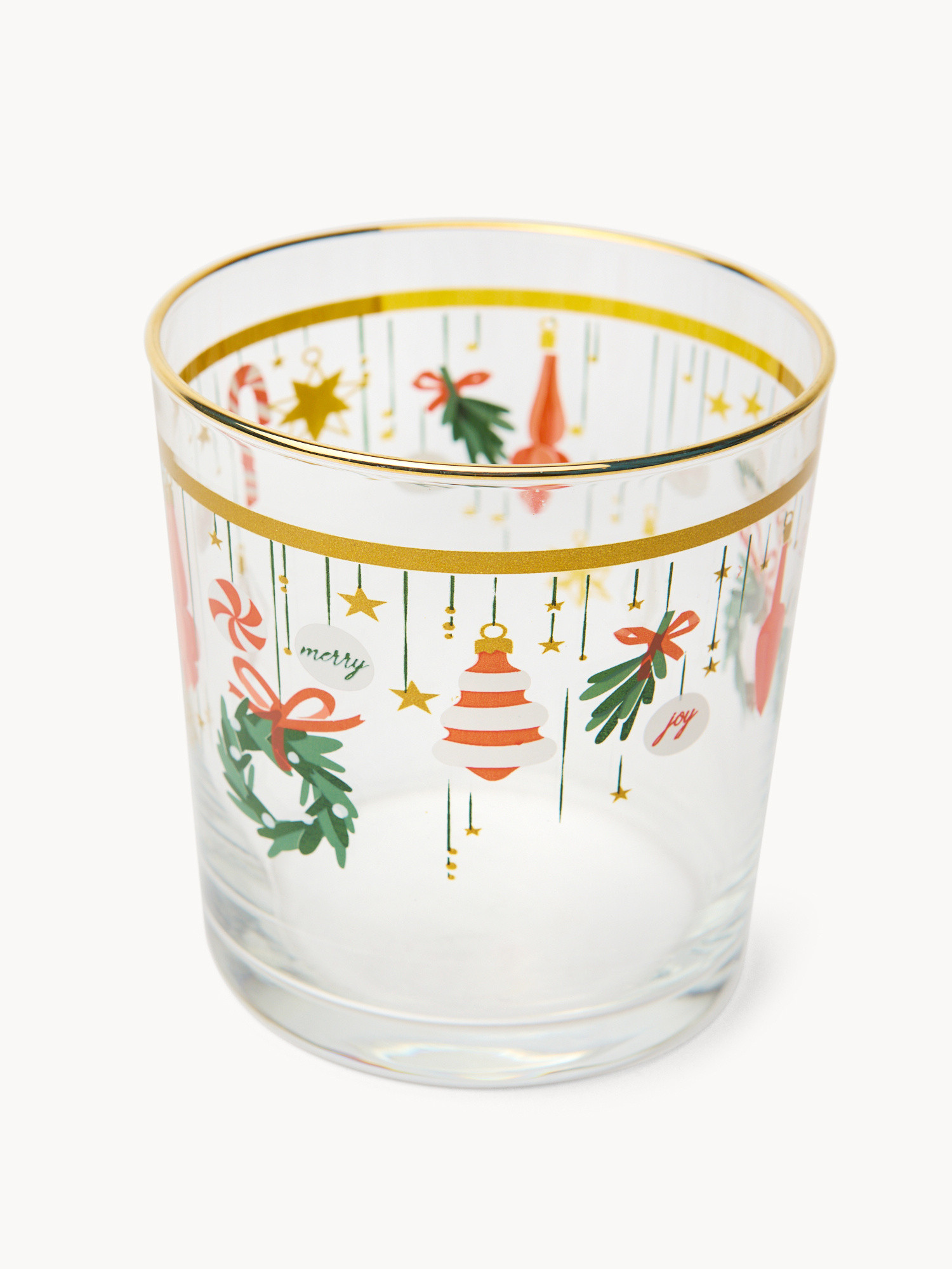 Christmas-patterned glasses, Transparent, large image number 1