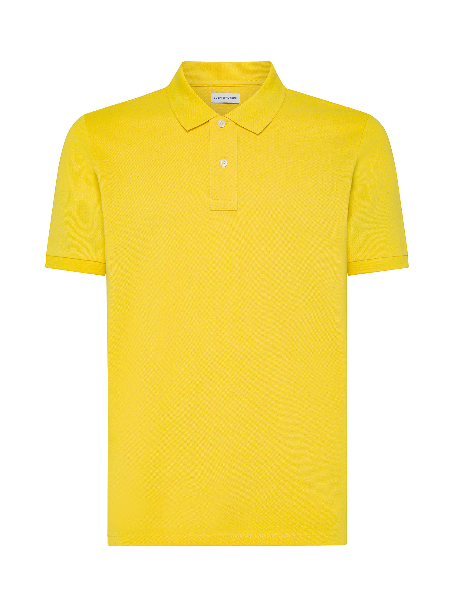 Luca D'Altieri - Polo in pure cotton, Yellow, large image number 0