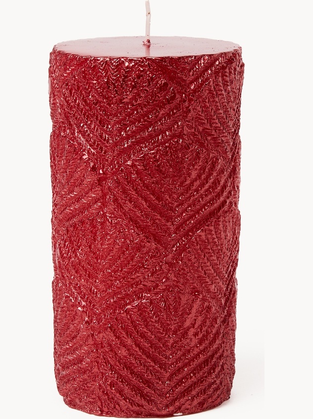 Wax candle with glitter details