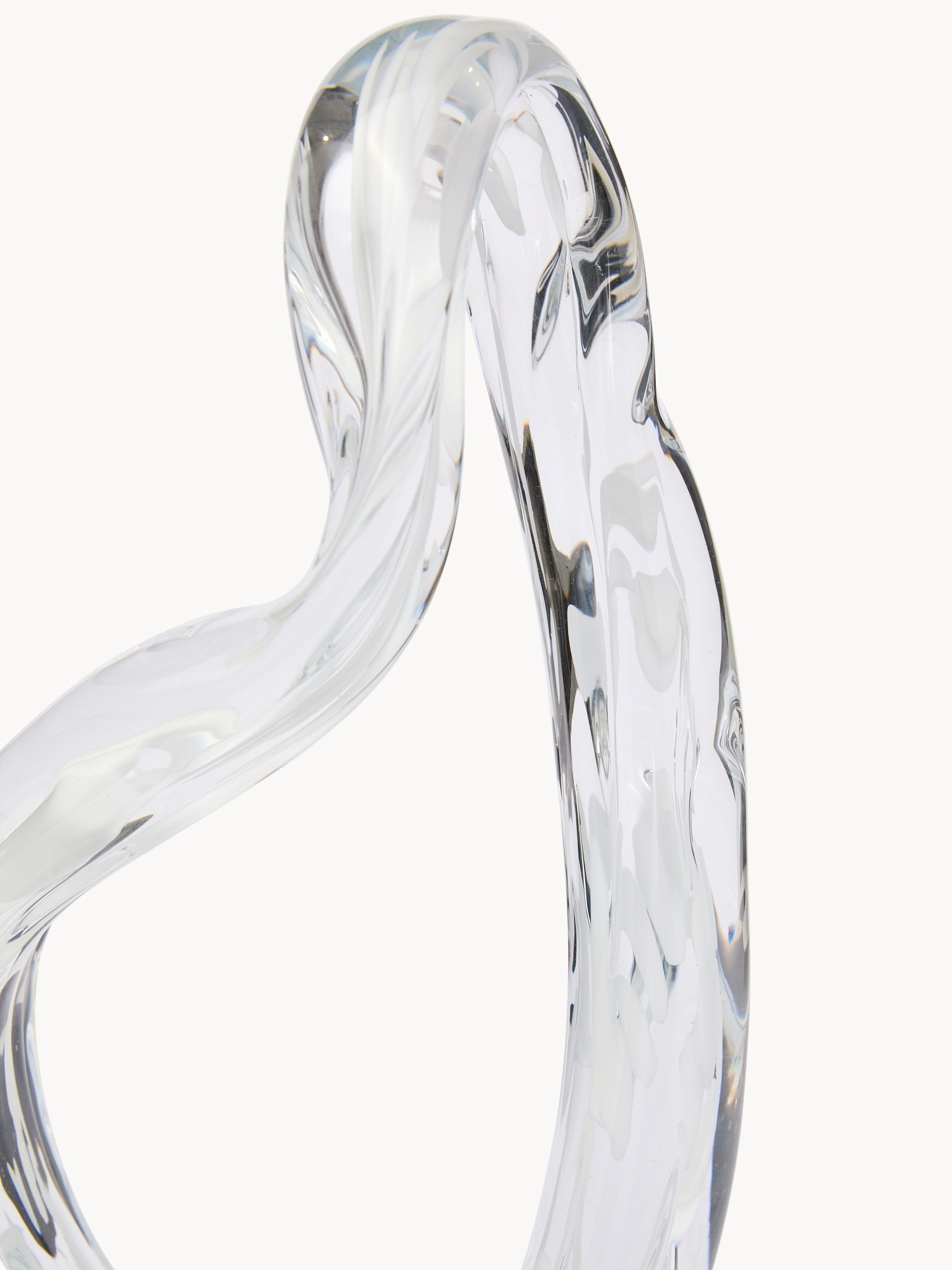 Handmade colored glass ornament, White 1, large image number 1