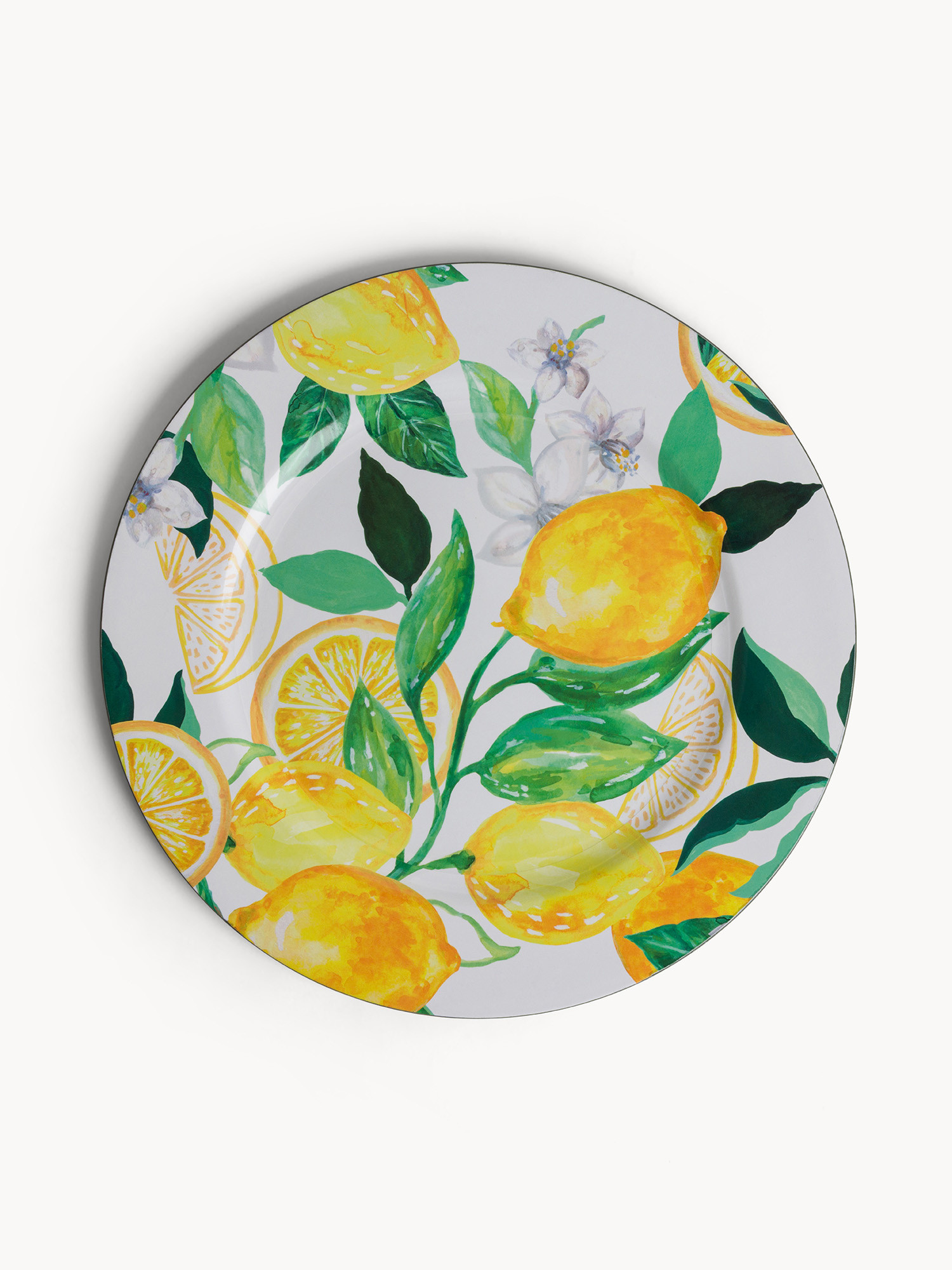 Sottopiatto in plastica motivo limoni, Multicolor, large image number 0
