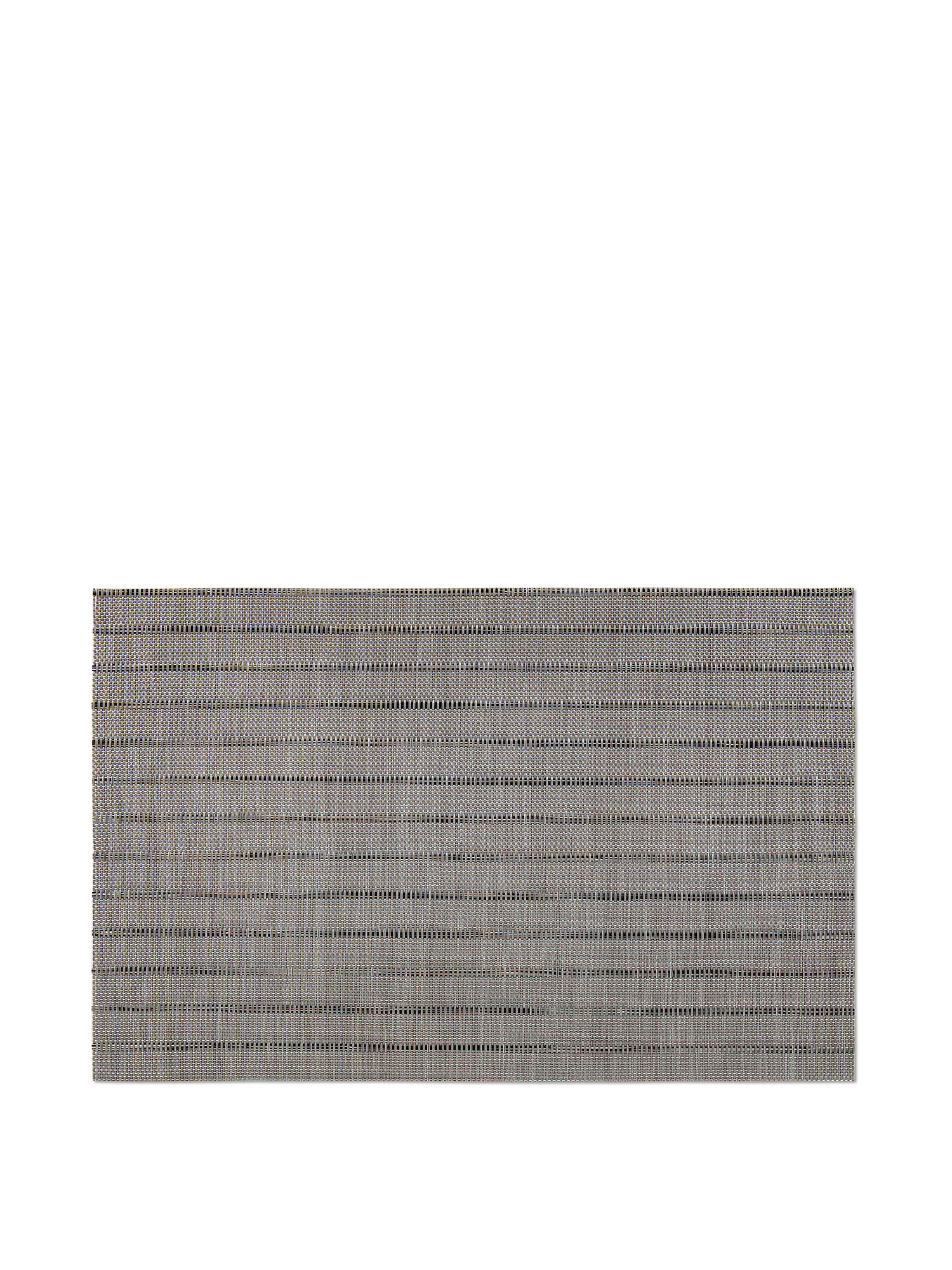 Striped plastic placemat, Grey, large image number 0