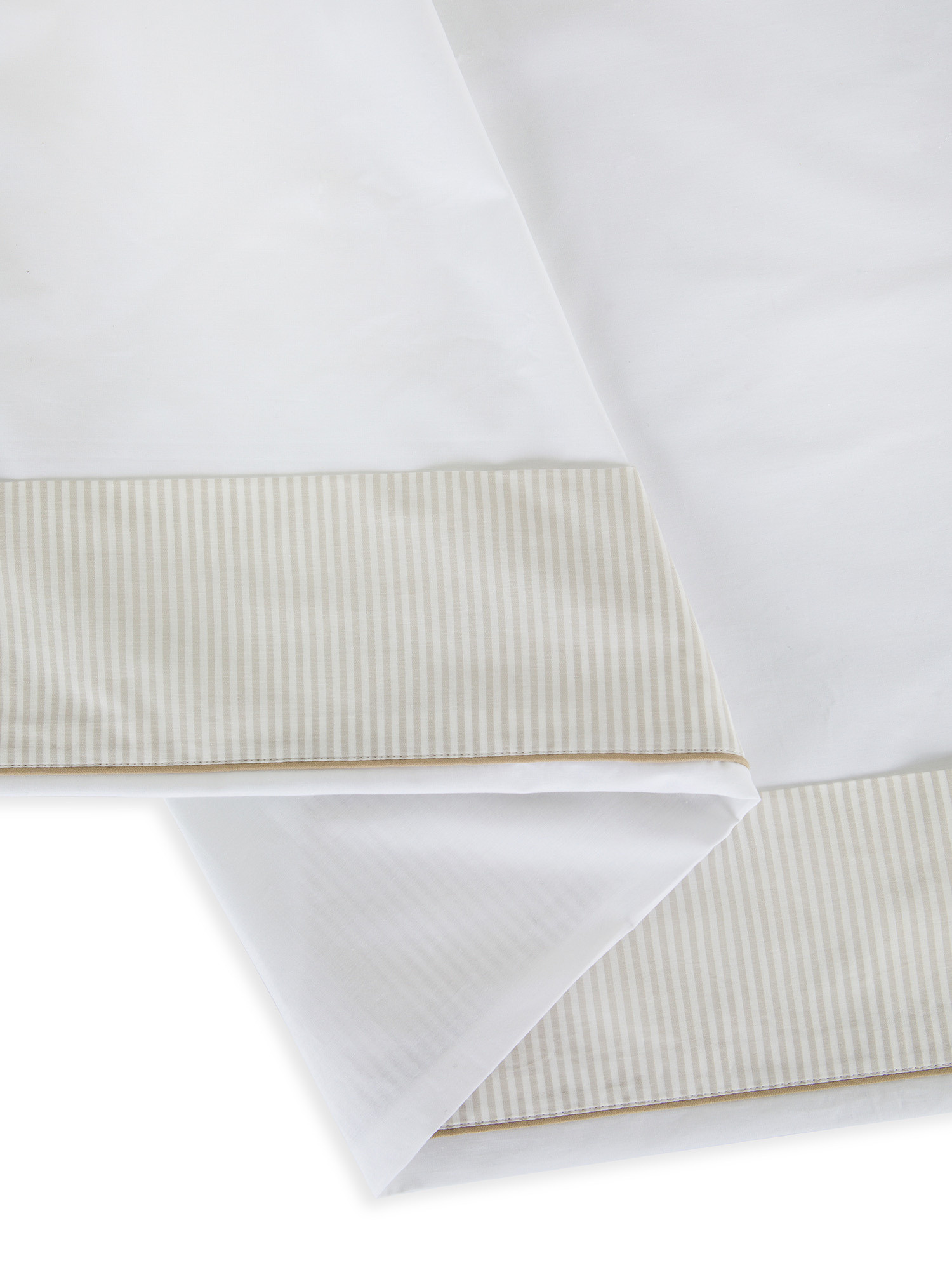 Lenzuolo liscio in pregiato cotone percalle Portofino, Bianco, large image number 2