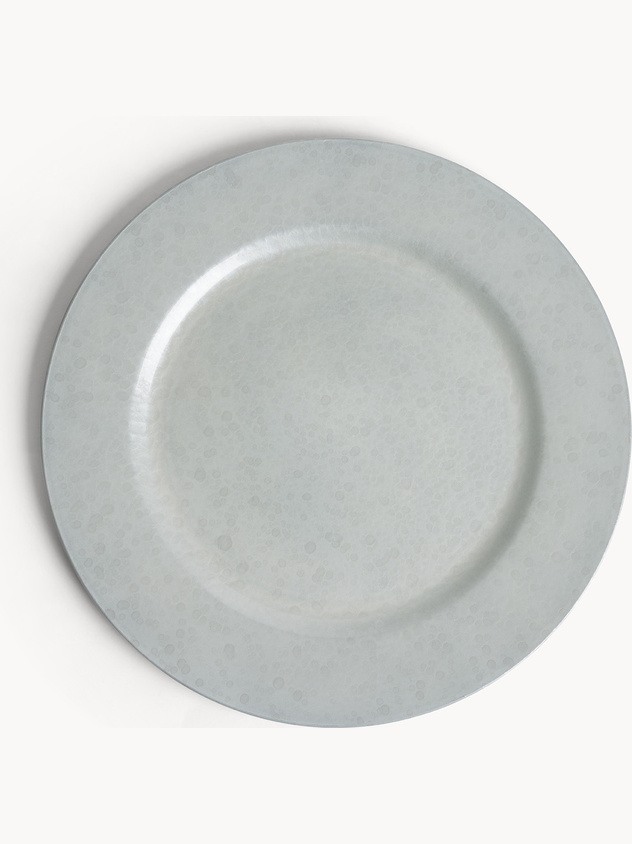 Bubbles-effect plastic charger plate