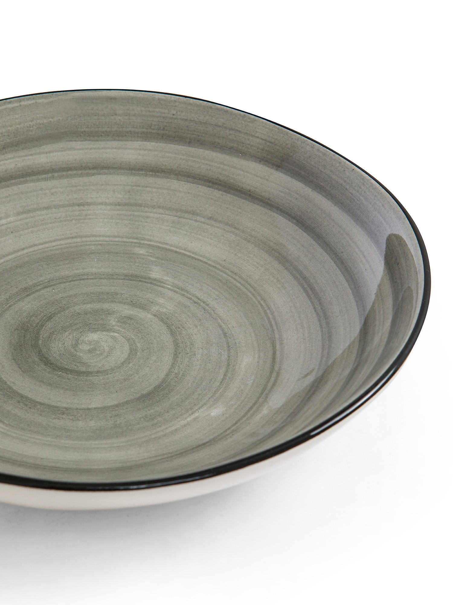 Tokyo stoneware soup plate, Grey, large image number 1