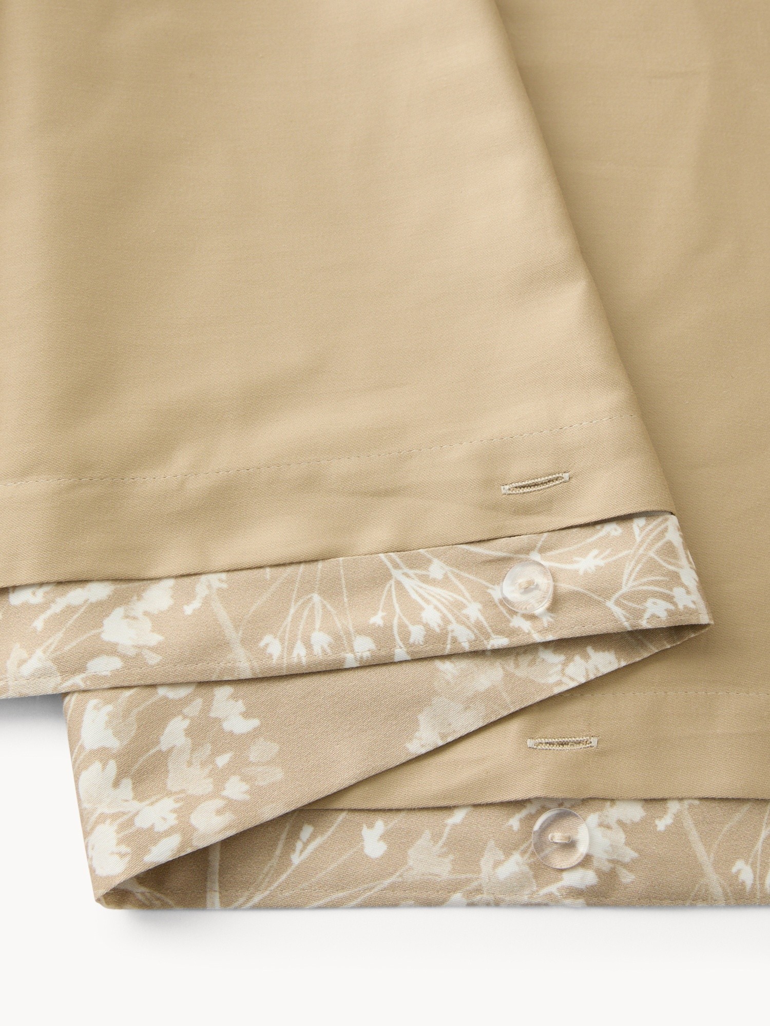 Copripiumino in raso di cotone stampato Portofino, Beige, large image number 2