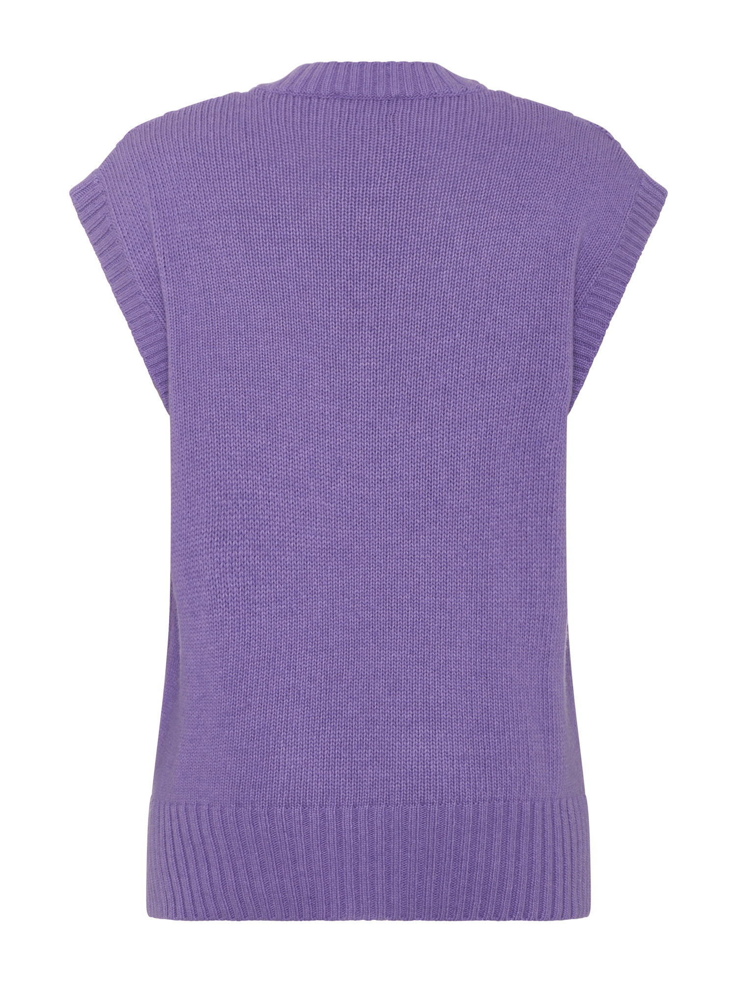 Koan - V-neck vest with diamond pattern, Purple Lilac, large image number 1