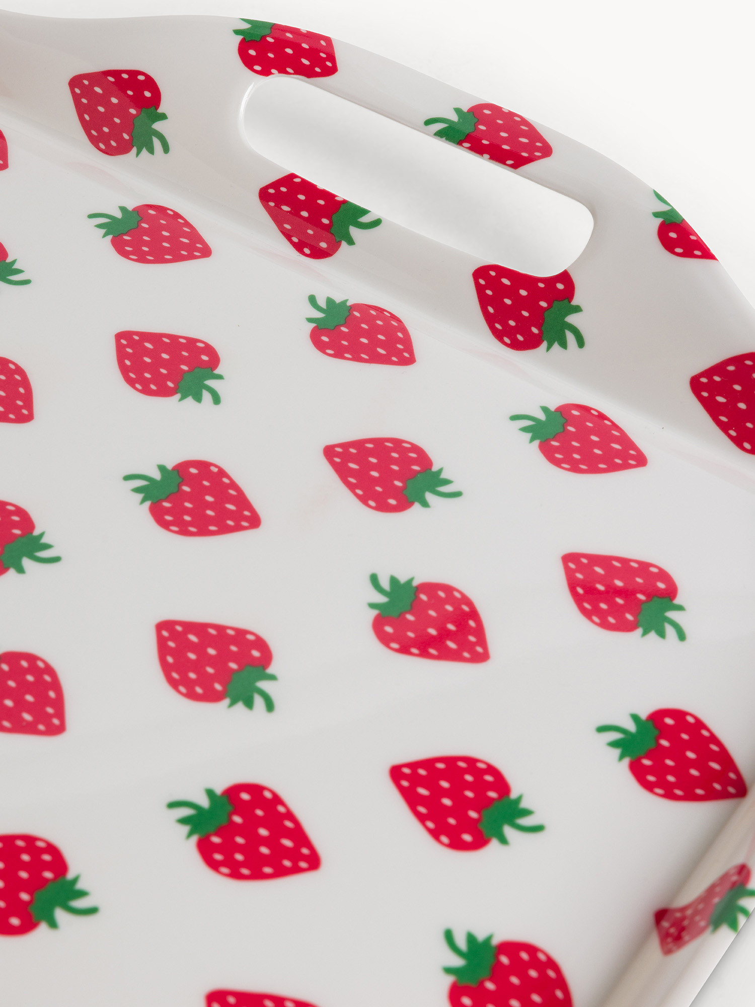 Melamine tray with strawberry motif, Multicolor, large image number 1