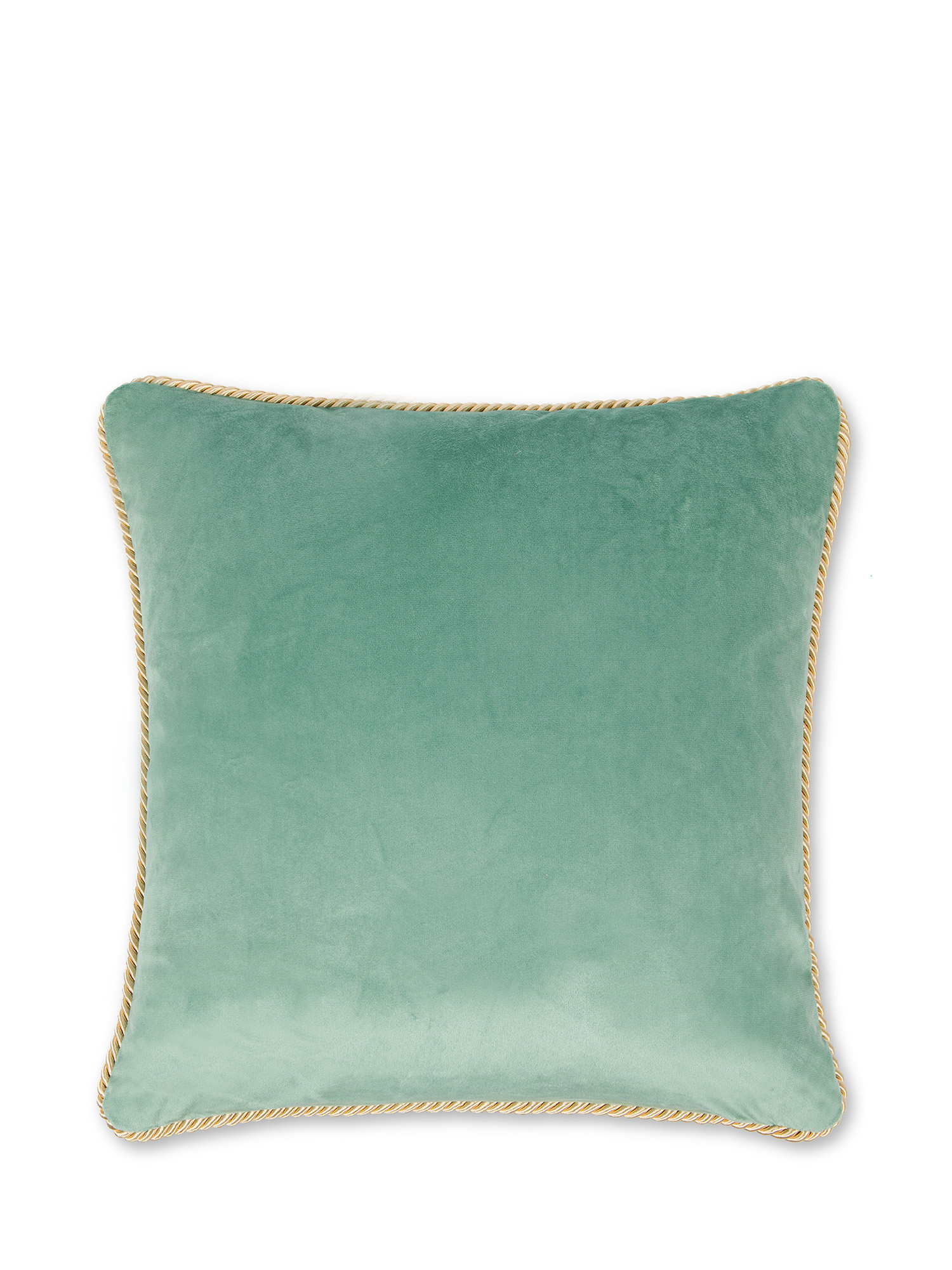 Two-tone velvet cushion 45X45cm, Light Blue, large image number 0