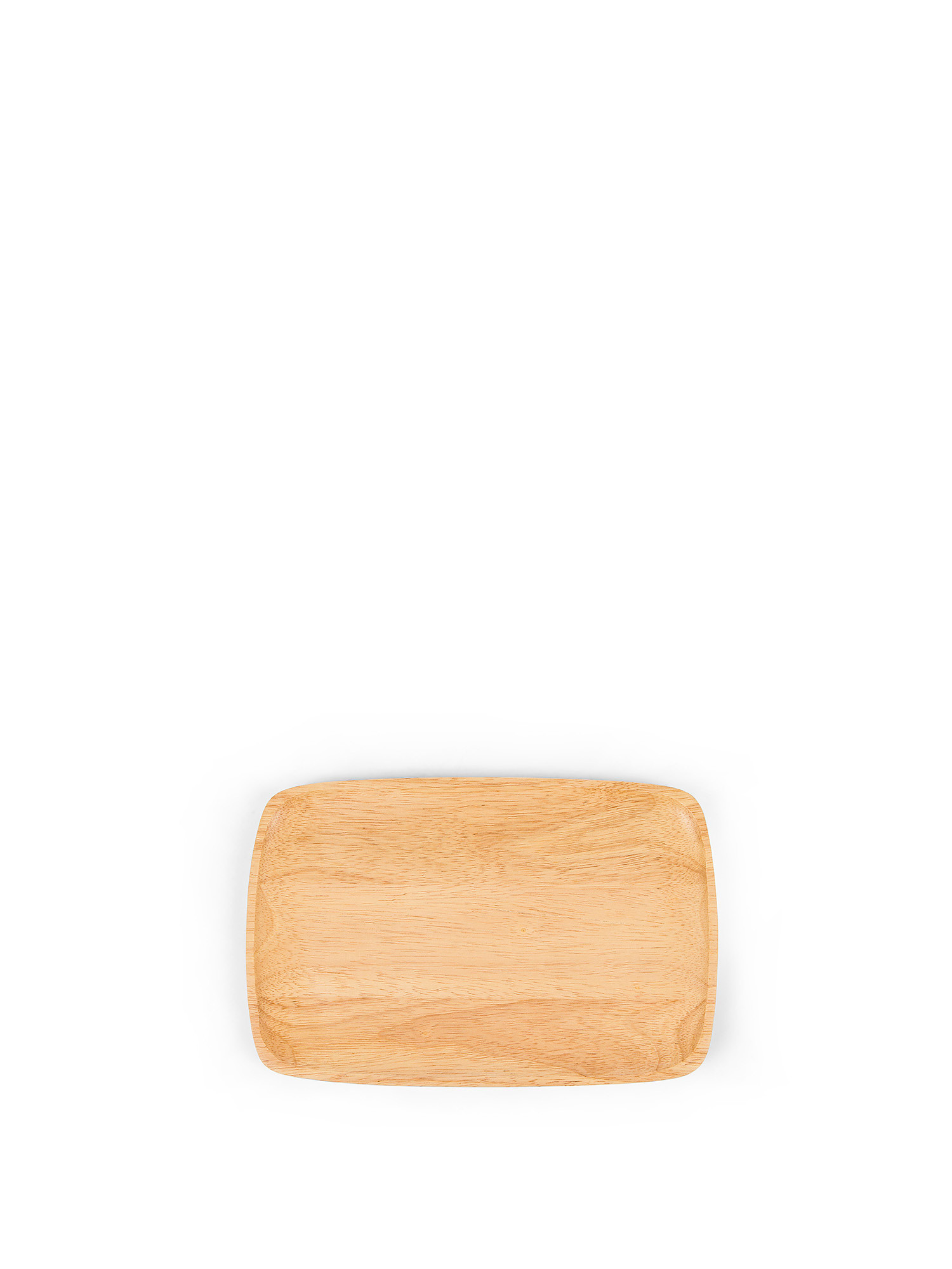 Vassoietto in legno di gomma, Beige, large image number 0